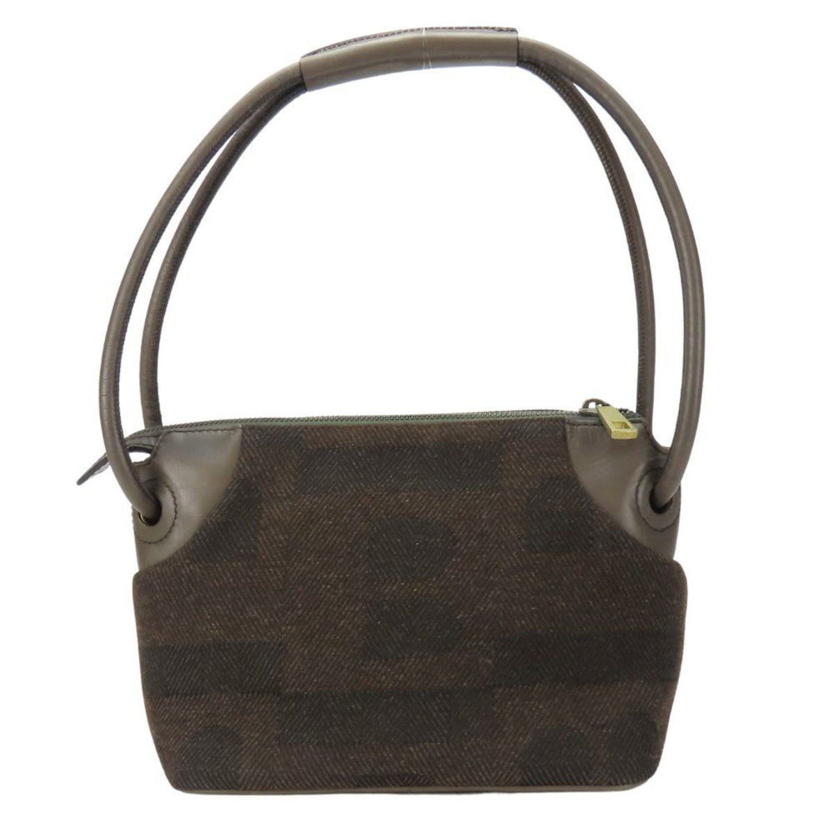Bally Brown Wool Leather Handbag (Pre-Owned)