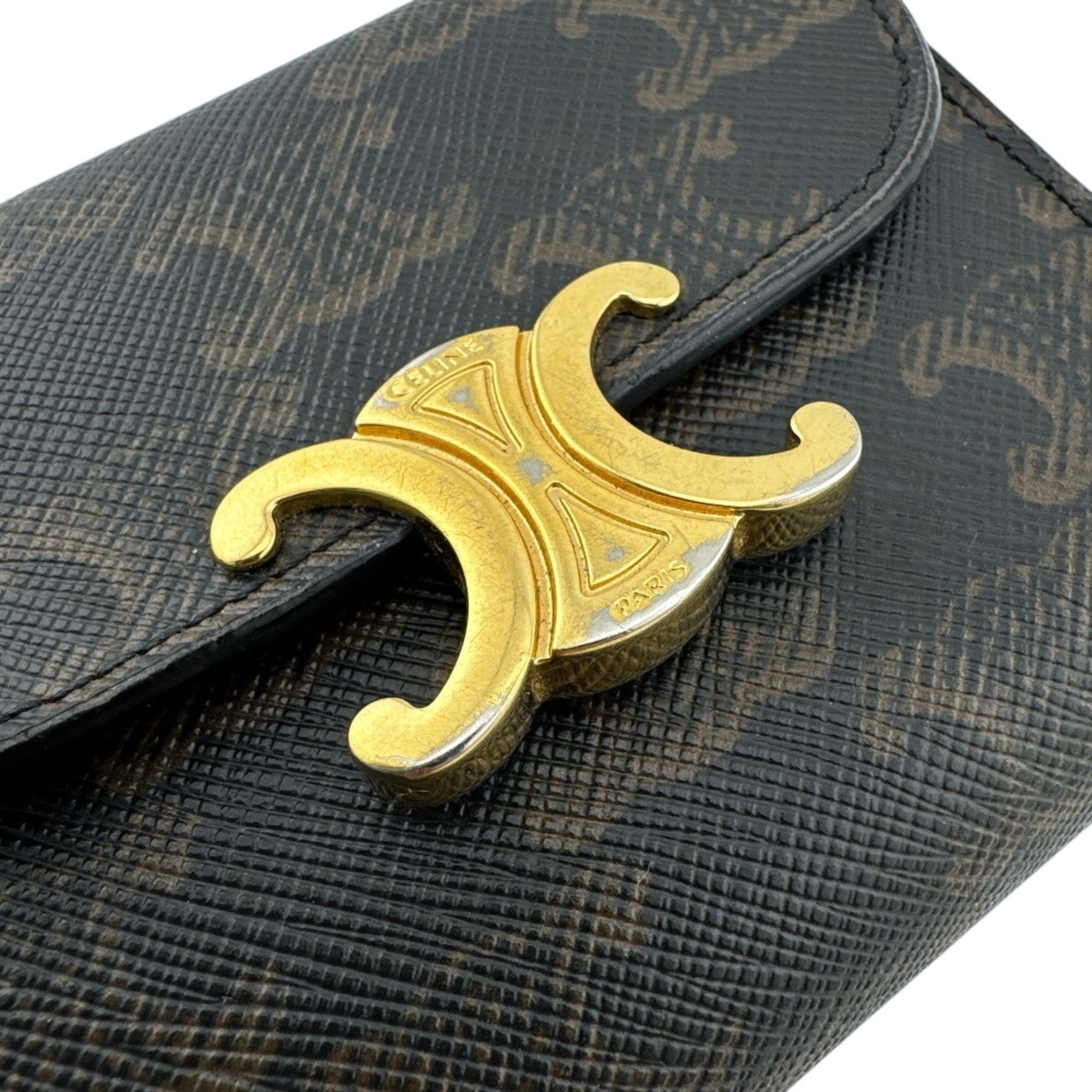 Celine Brown Leather Wallet (Tri-Fold) (Pre-Owned)