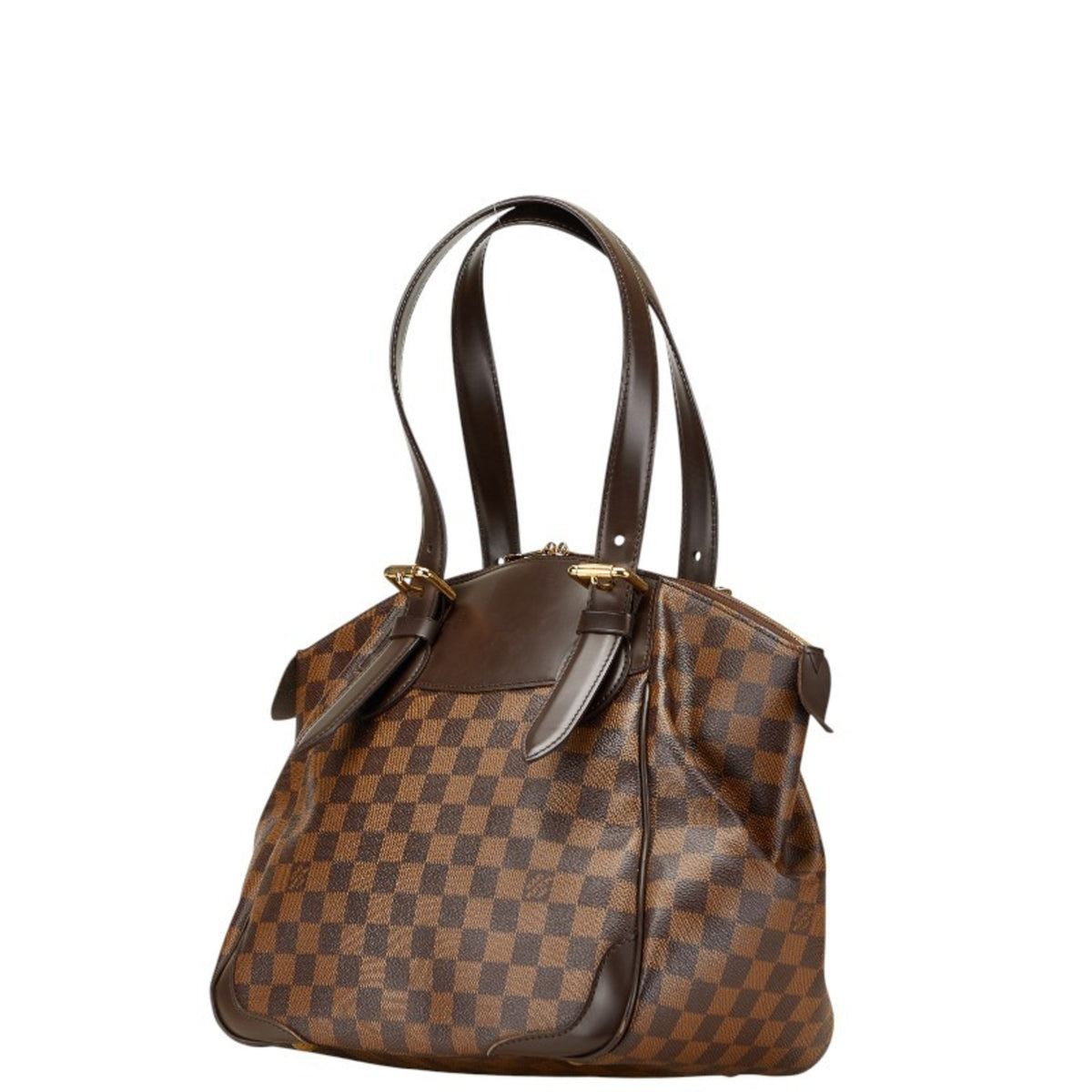 Louis Vuitton Damier Brown Pvc Leather Handbag (Pre-Owned)