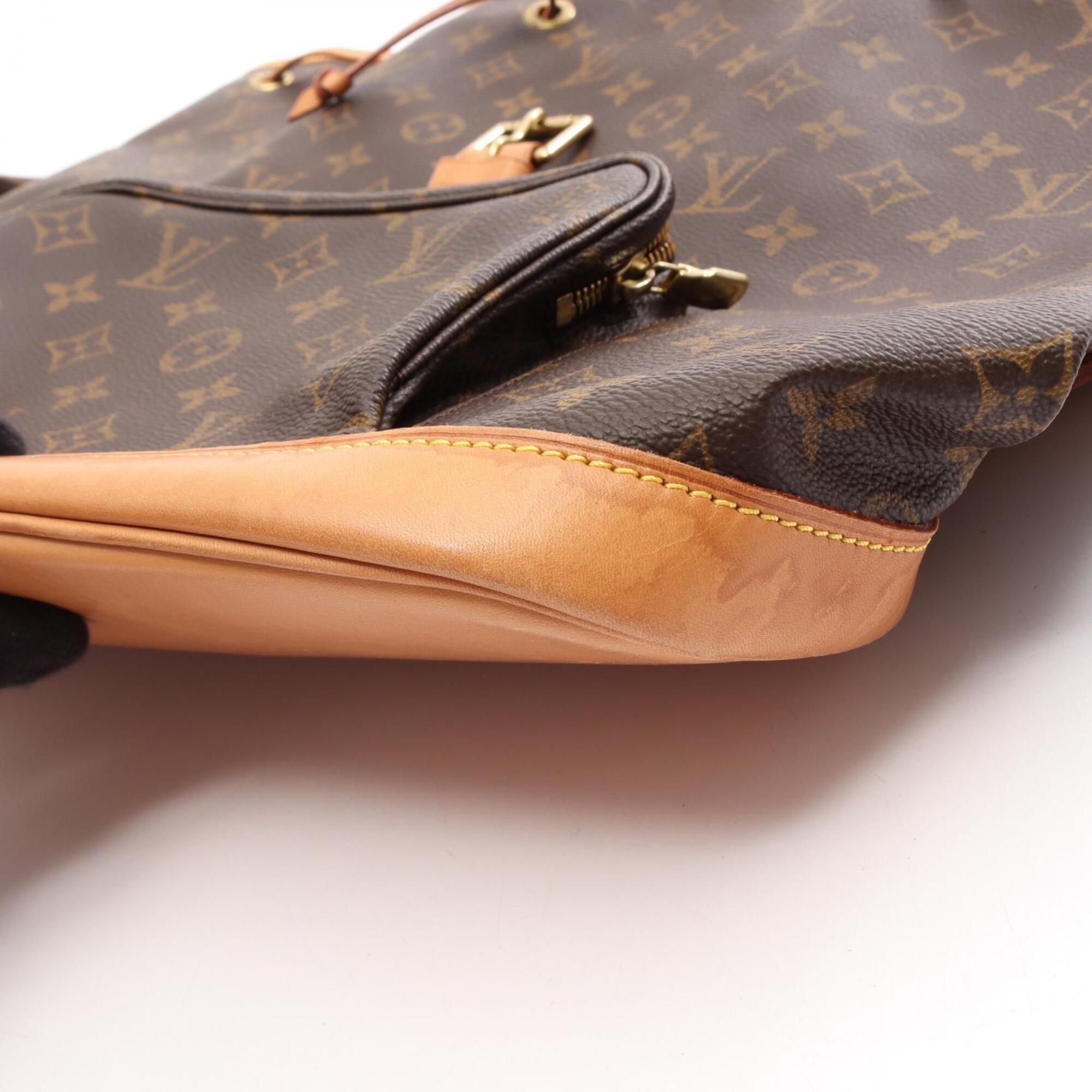 Louis Vuitton Brown Pvc Leather Backpack Handbag (Pre-Owned)