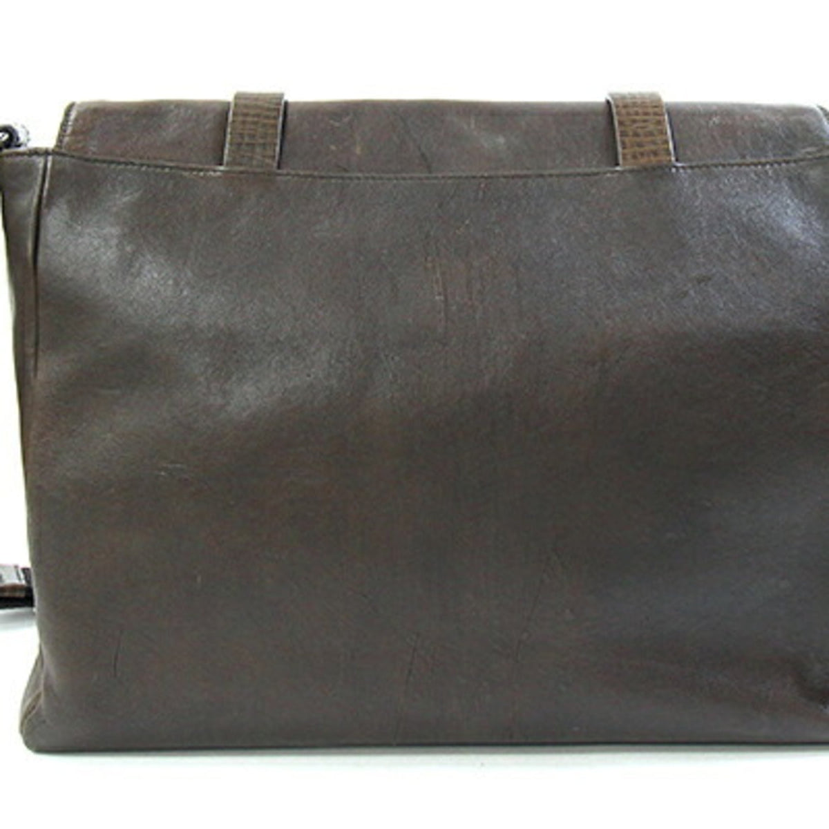 Dolce & Gabbana Dark Brown Leather Shoulder Bag (Pre-Owned)