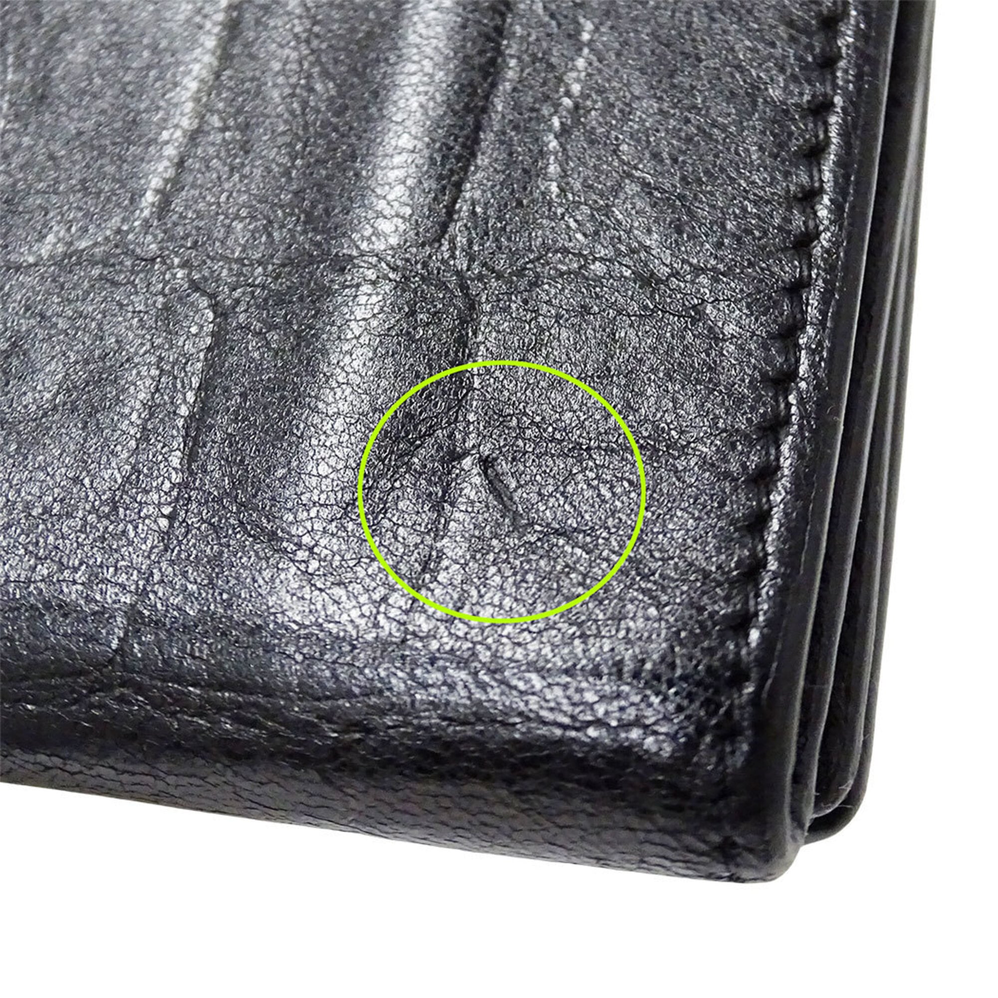 Saint Laurent Black Leather Wallet (Tri-Fold) (Pre-Owned)