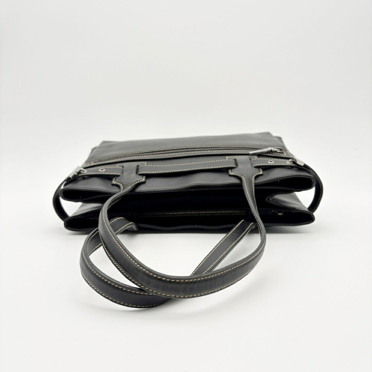 Gucci Black Leather Tote Bag (Pre-Owned)