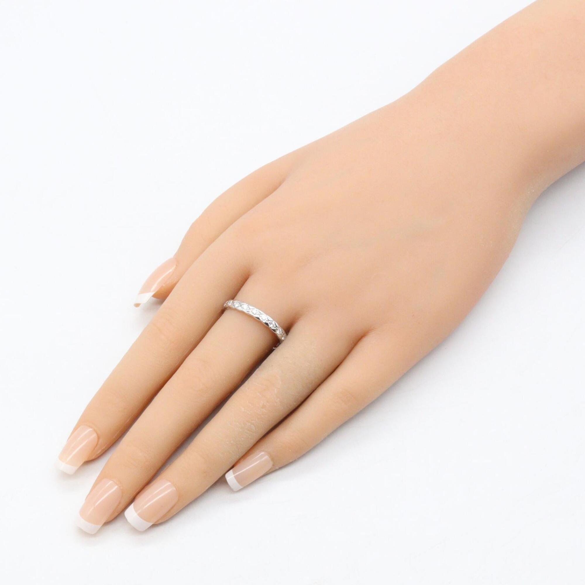Chanel Silver Clear White Gold (18K) Band Ring (Pre-Owned)