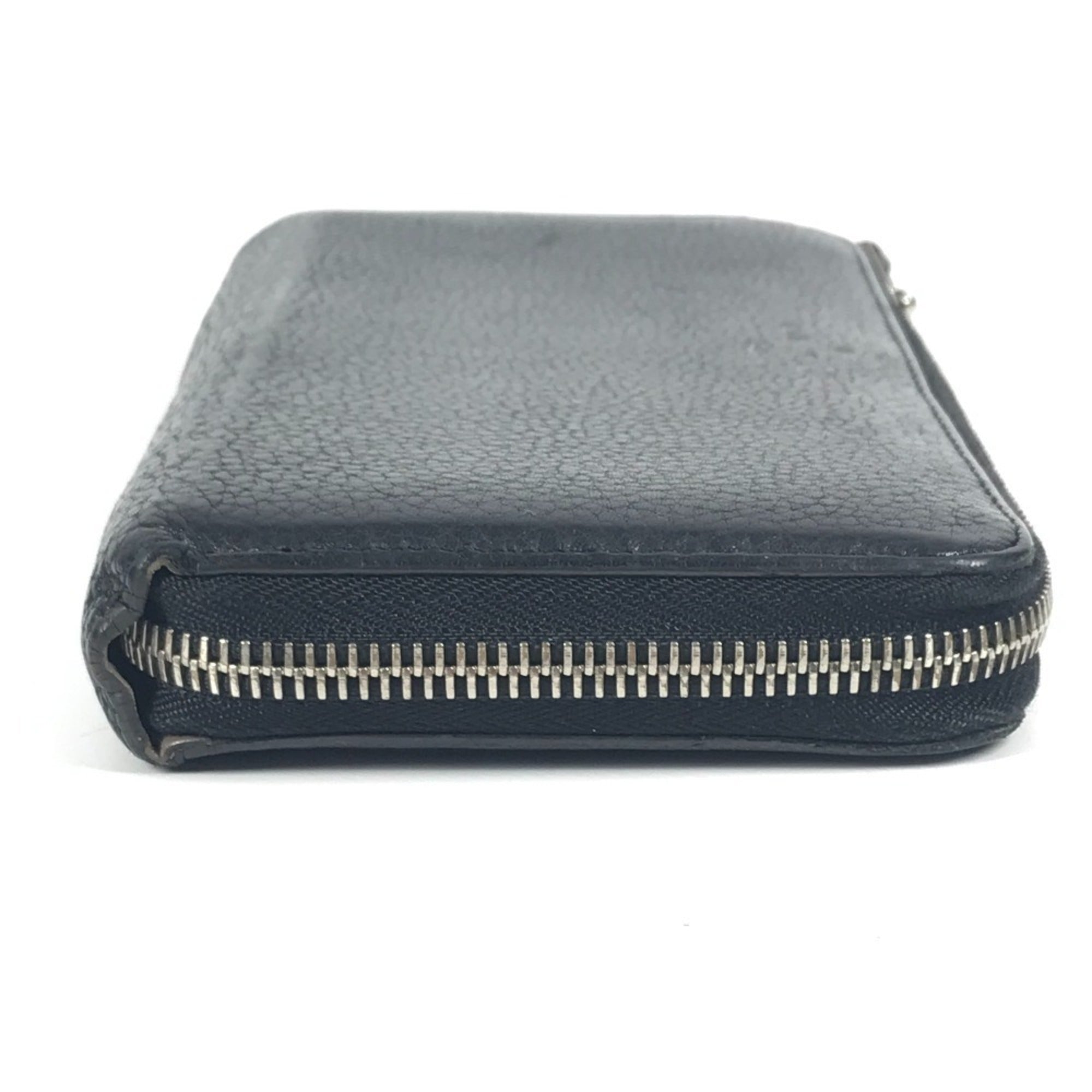 Louis Vuitton Black Leather Long Wallet (Bi-Fold) (Pre-Owned)