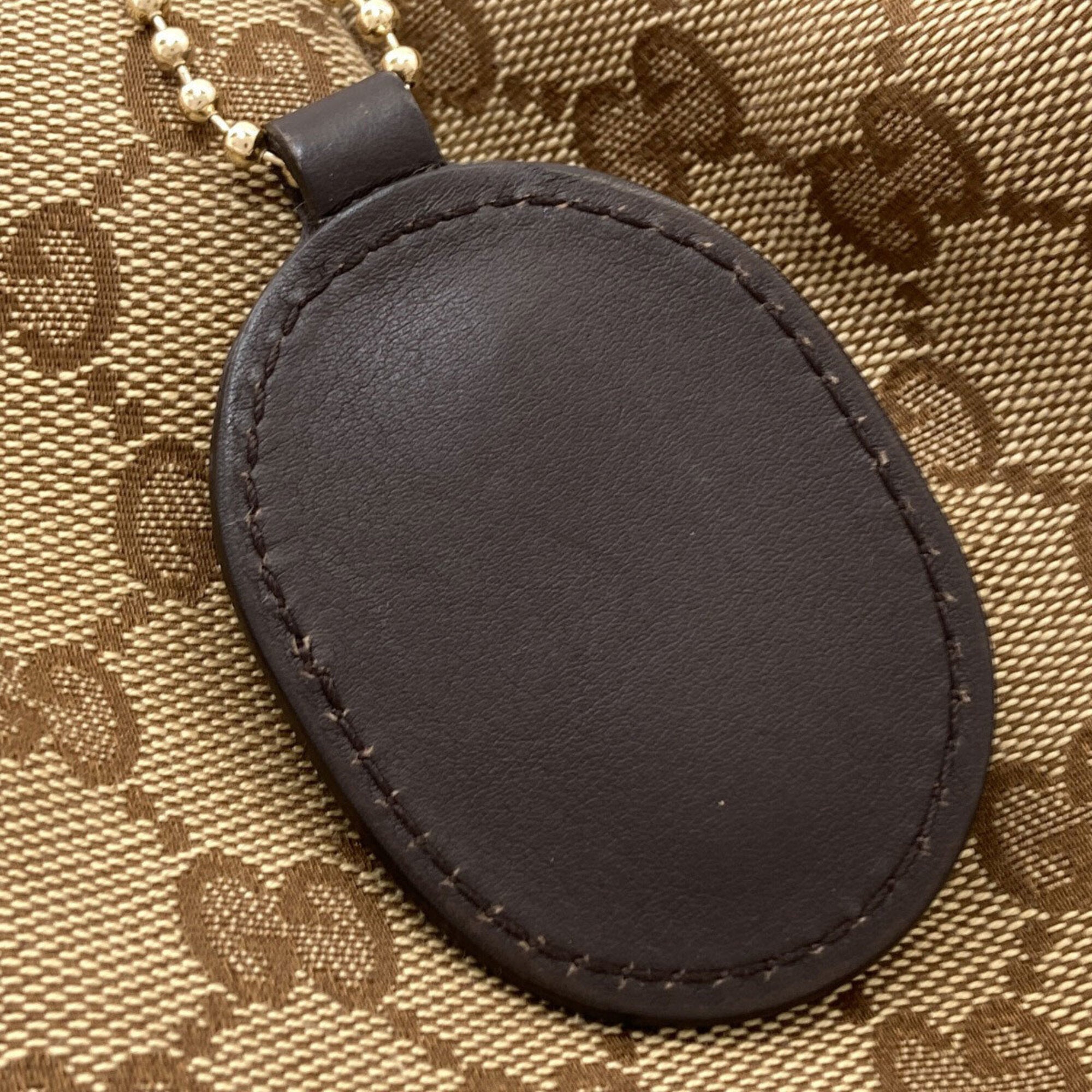 Gucci Brown Canvas Handbag (Pre-Owned)