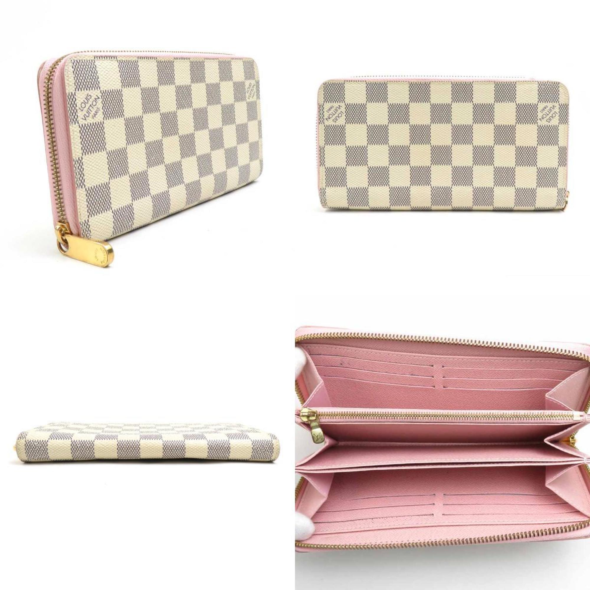 Louis Vuitton Azur Pink Damier Azur Long Wallet (Bi-Fold) (Pre-Owned)