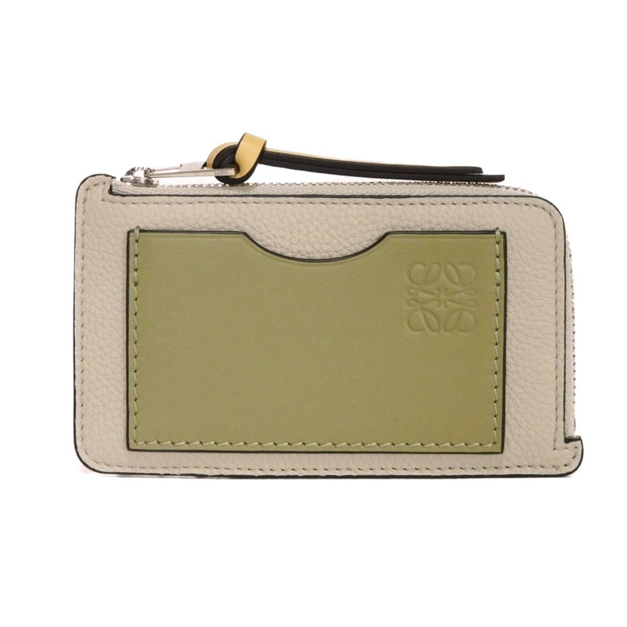 Loewe Gray Leather Coin Purse/Coin Case (Pre-Owned)