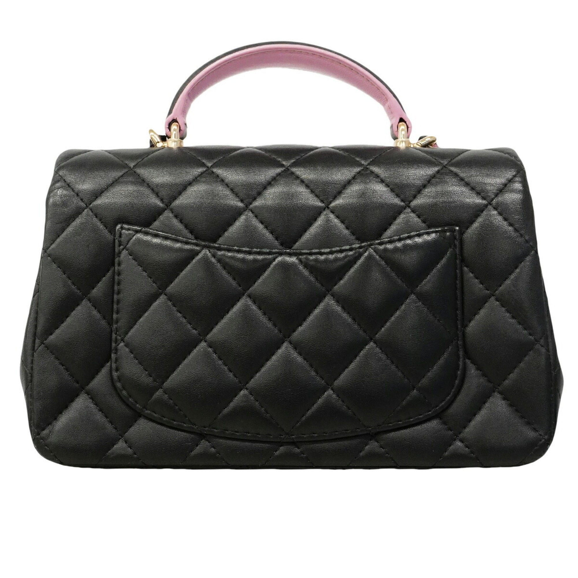 Chanel Black Leather Handbag (Pre-Owned)