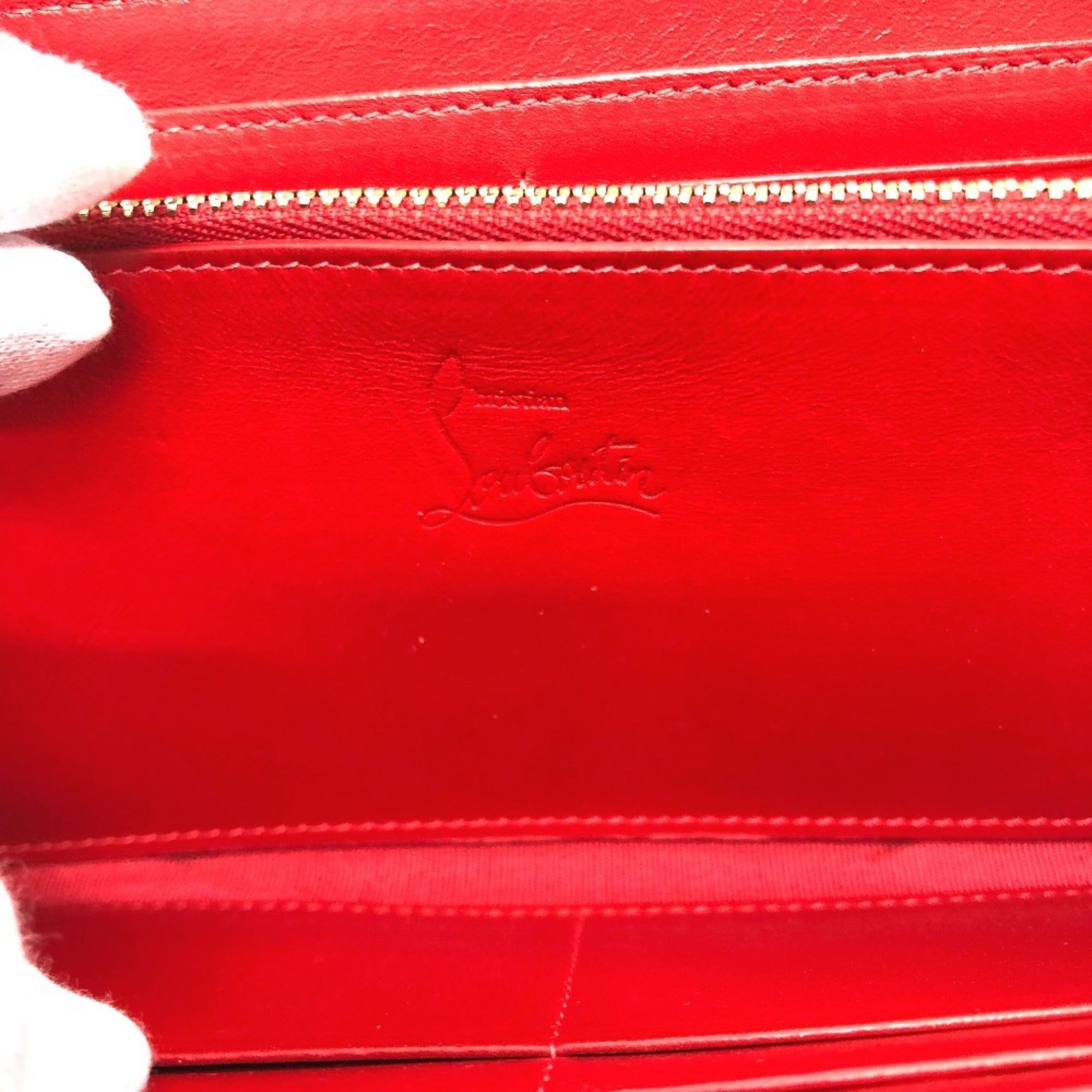 Christian Louboutin Black Leather Long Wallet (Bi-Fold) (Pre-Owned)