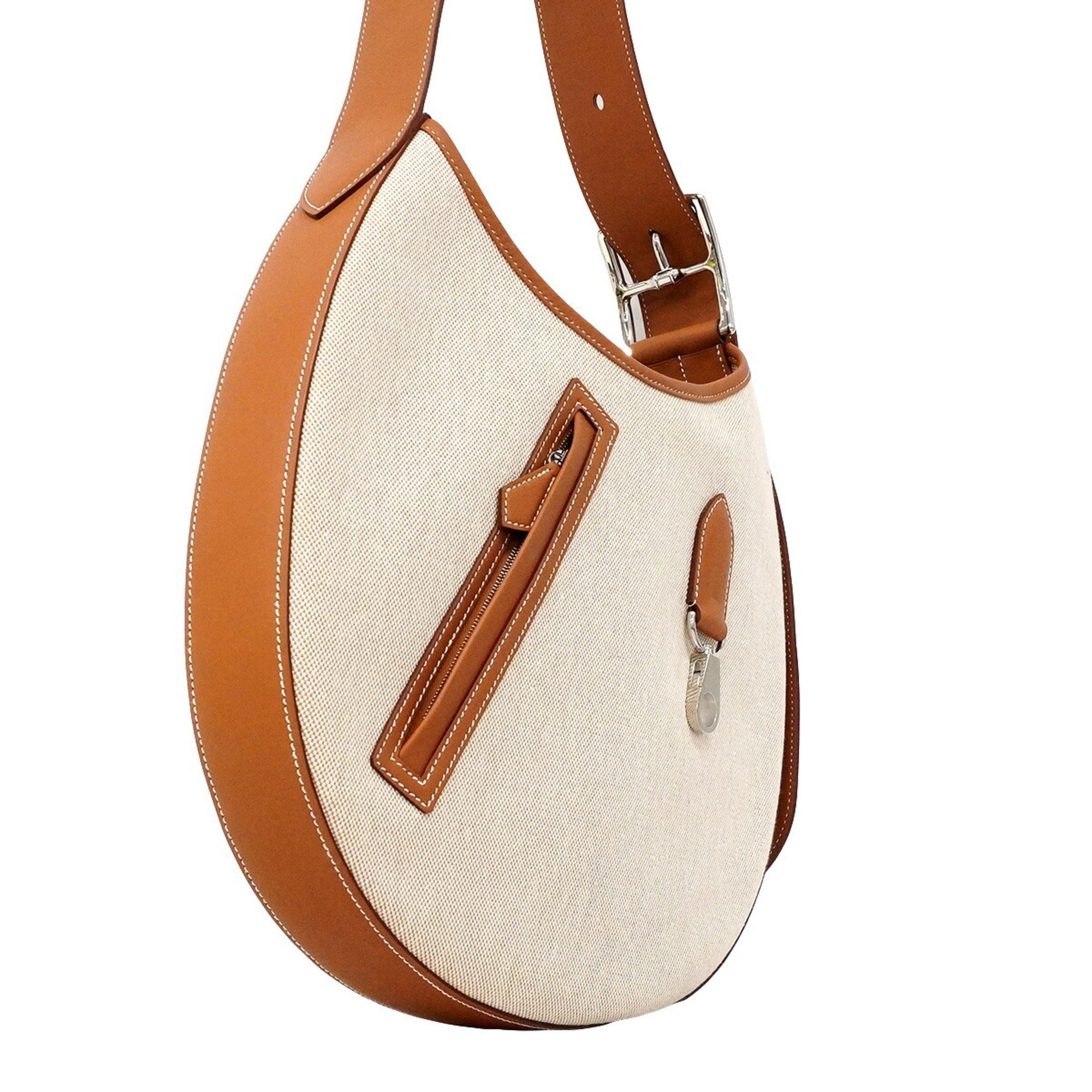 Hermes Gold Toile H Shoulder Bag (Pre-Owned)