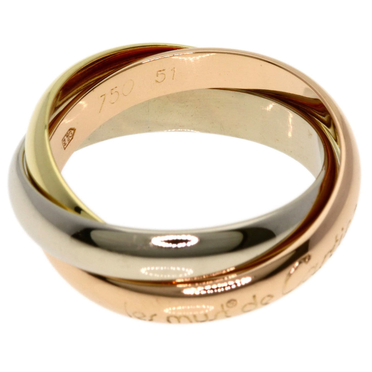Cartier Trinity Yellow Gold (18K) Pink Gold (18K) White Gold (18K) Band Ring (Pre-Owned)