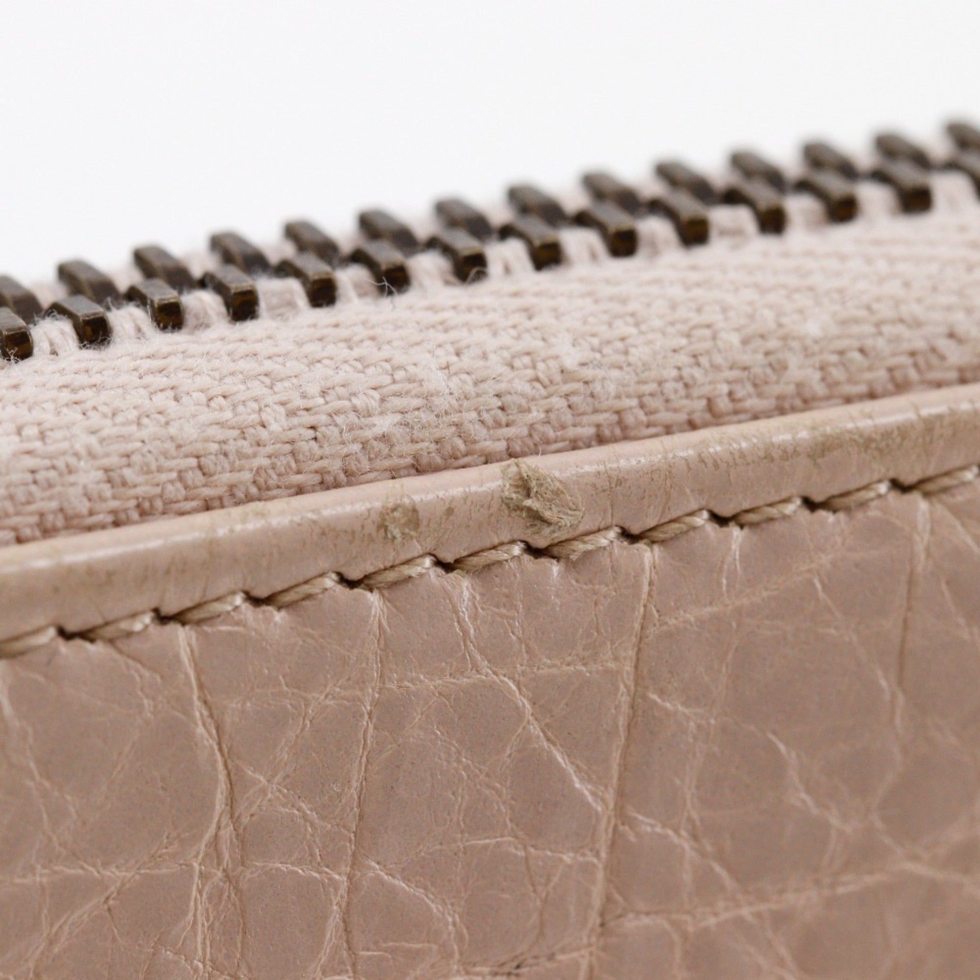 Balenciaga Beige Pink Leather Coin Purse/Coin Case (Pre-Owned)