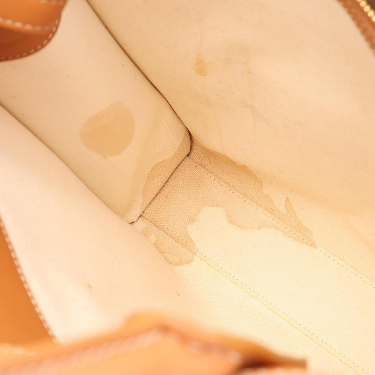Celine Brown Ivory Canvas Leather Handbag Tote Bag (Pre-Owned)