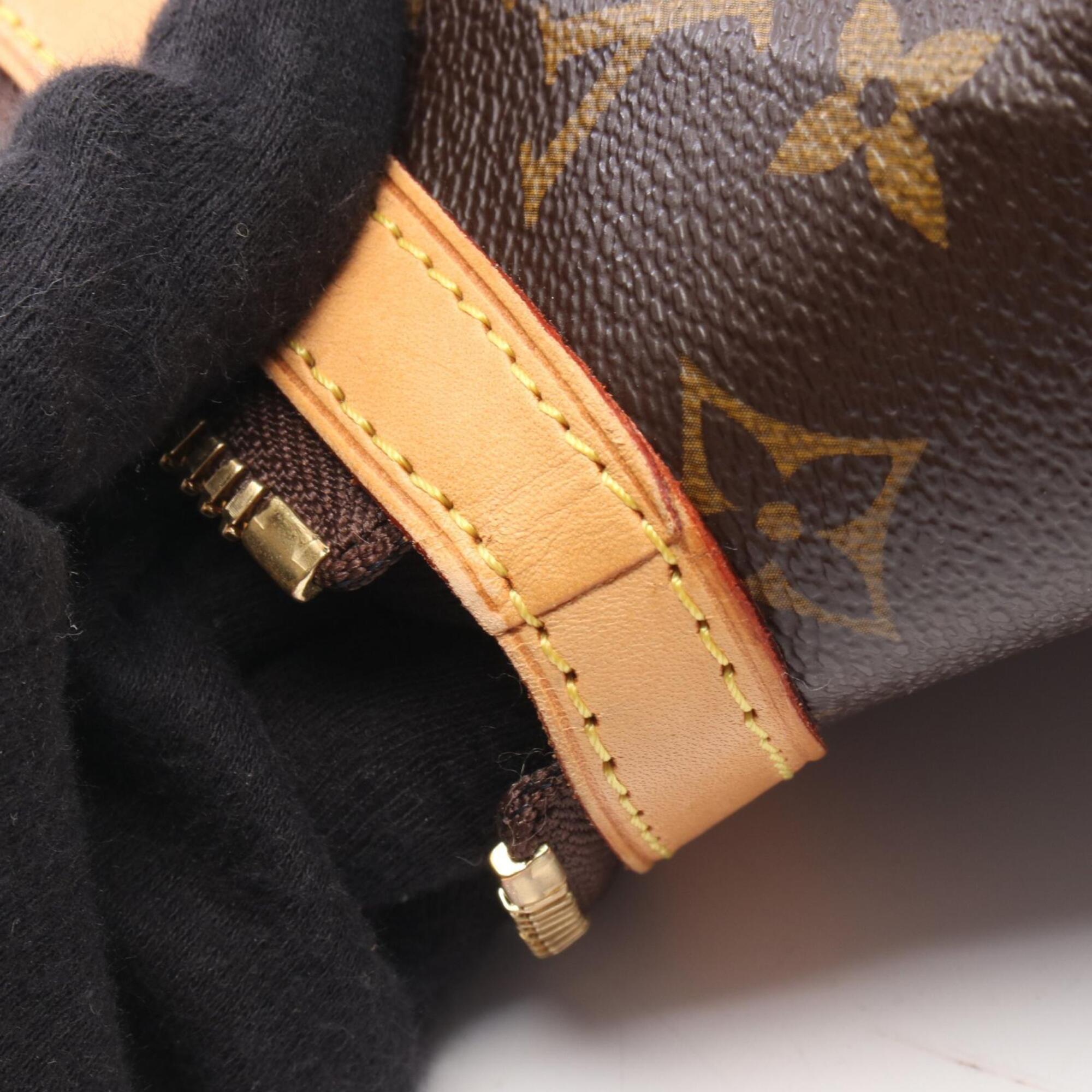 Louis Vuitton Monogram Brown Coated Canvas Leather Handbag (Pre-Owned)