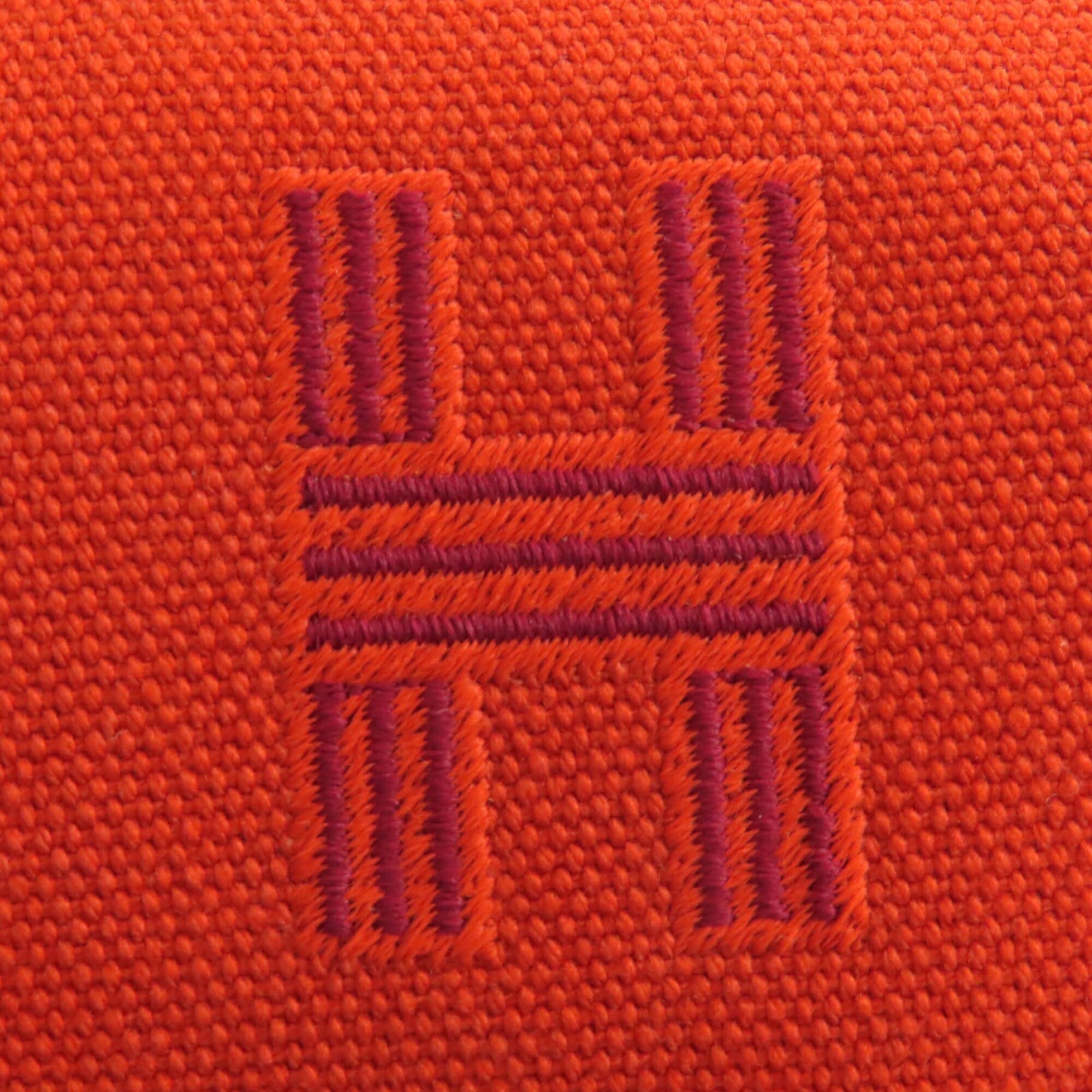 Hermes Orange Wool Handbag (Pre-Owned)