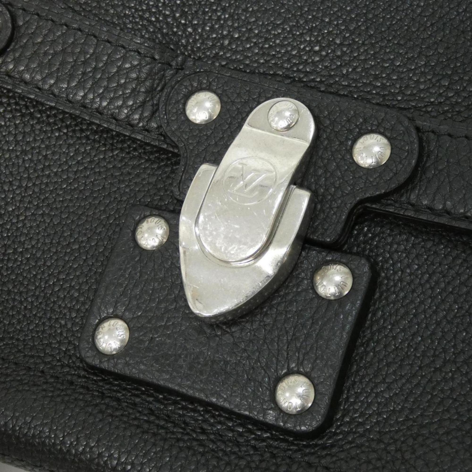 Louis Vuitton Black Leather Shoulder Bag (Pre-Owned)