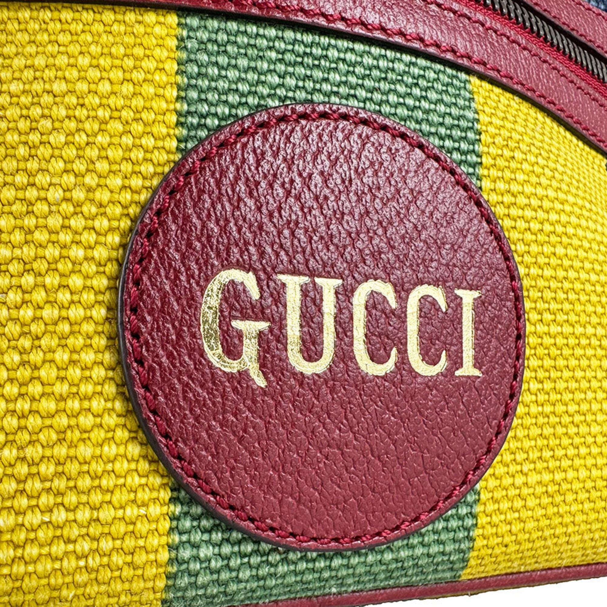 Gucci Multi-Color Canvas Leather Fanny Pack (Pre-Owned)