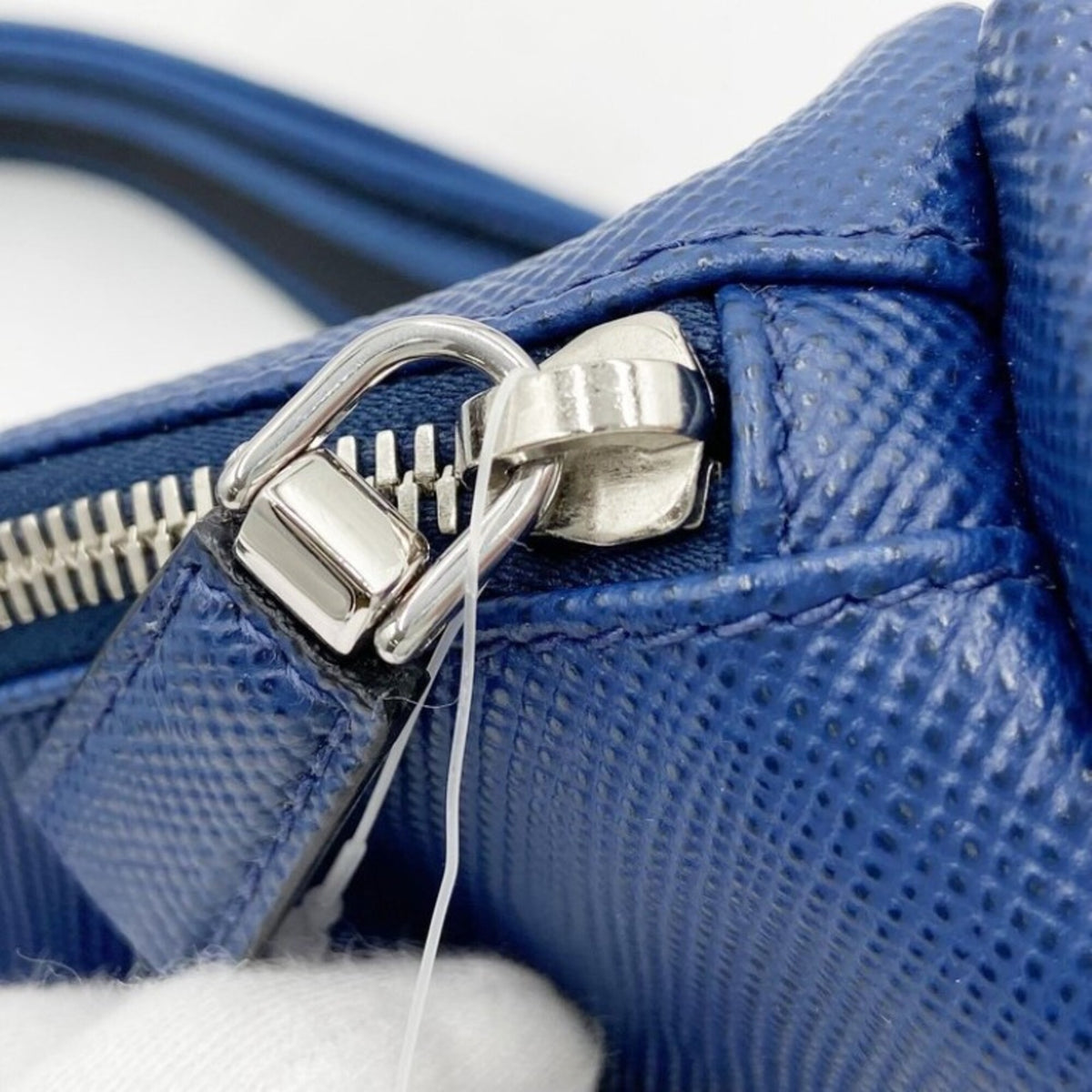 Prada Blue Leather Pochette Shoulder Bag (Pre-Owned)