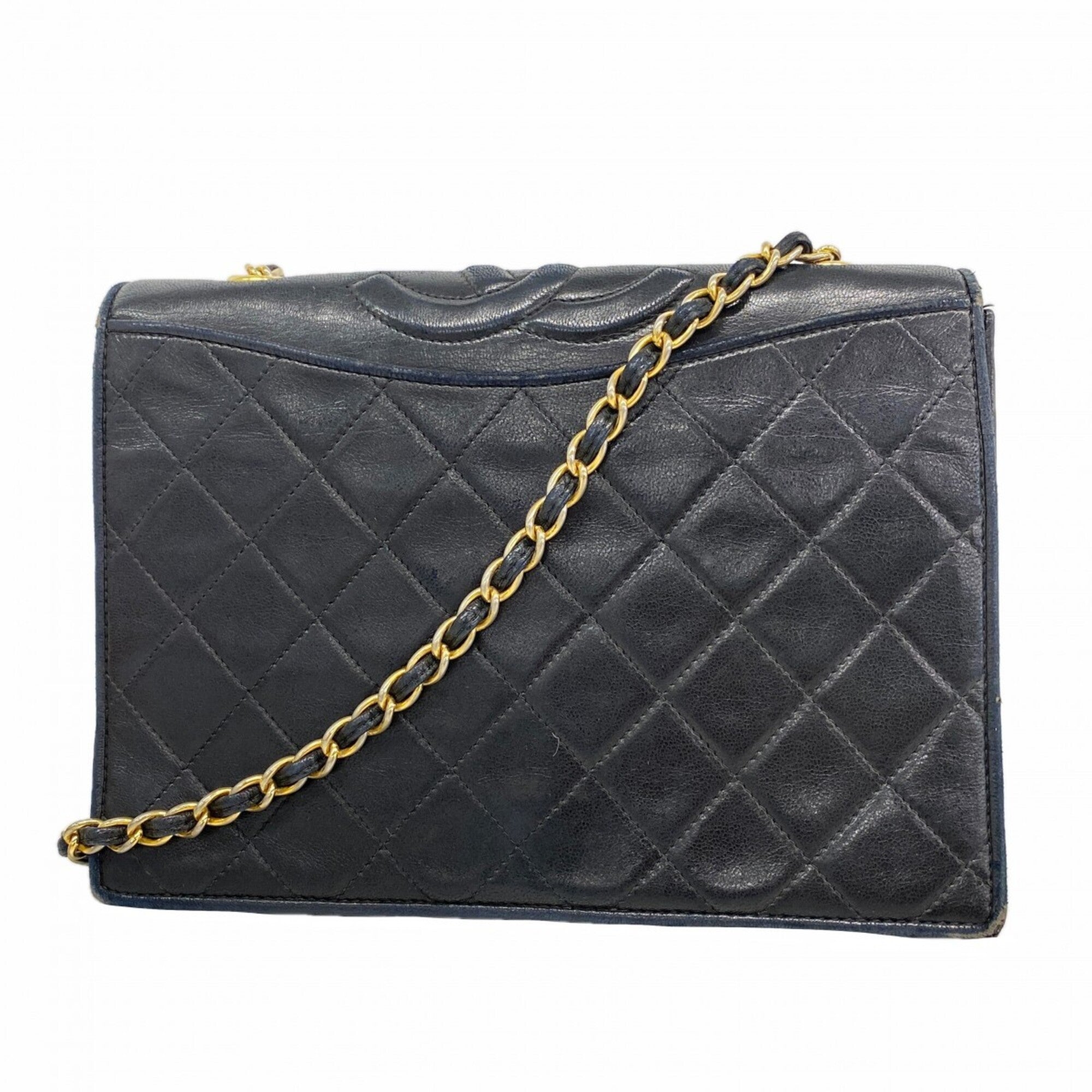 Chanel Black Leather Shoulder Bag (Pre-Owned)