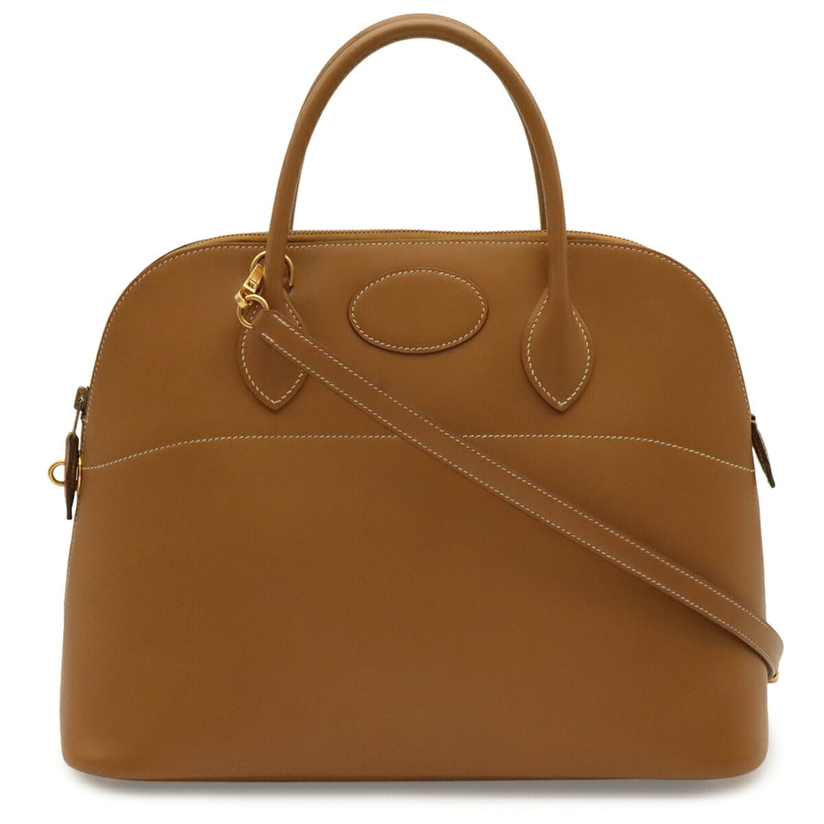 Hermes Brown Leather Handbag Shoulder Bag (Pre-Owned)