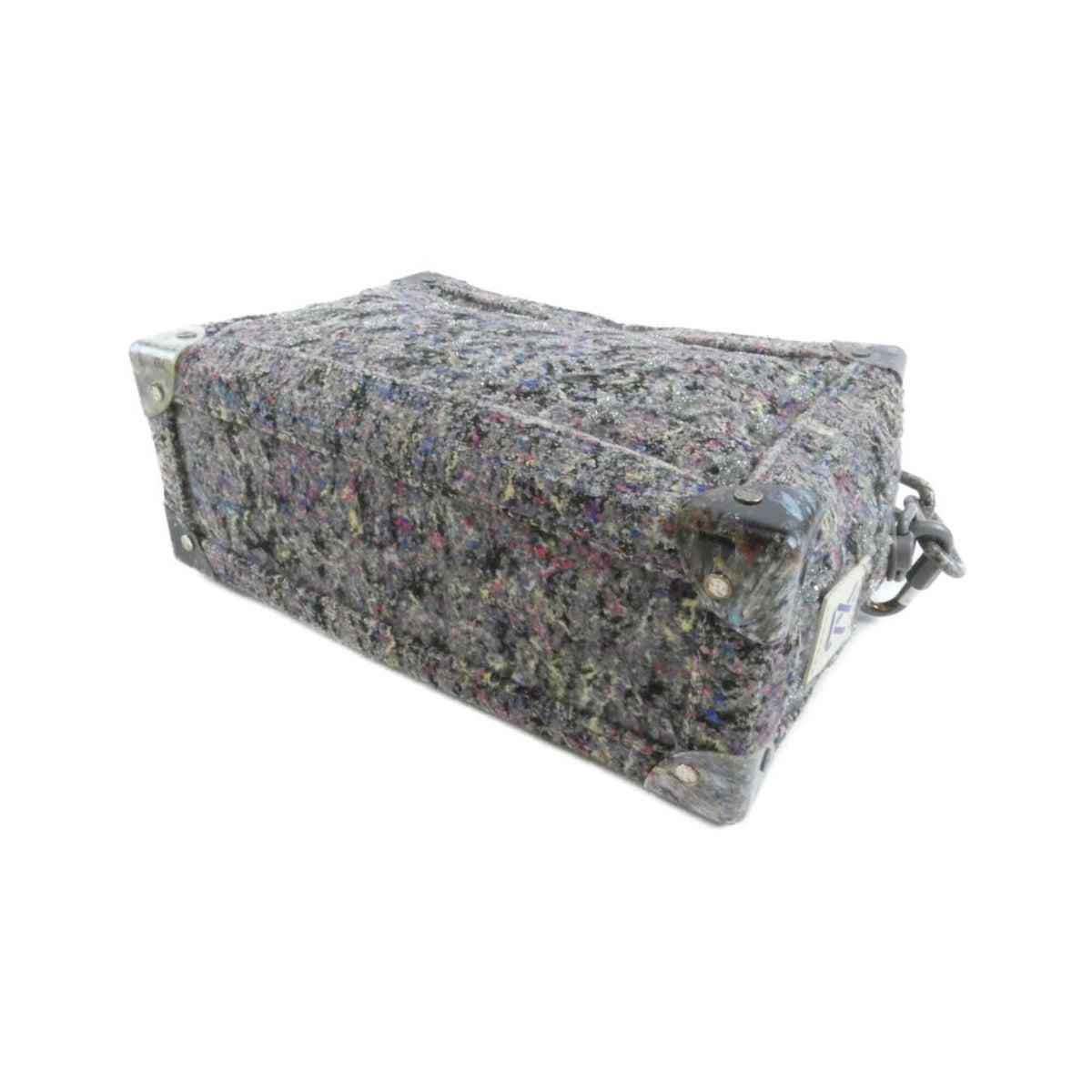 Louis Vuitton Gris Wool Cotton Shoulder Bag (Pre-Owned)
