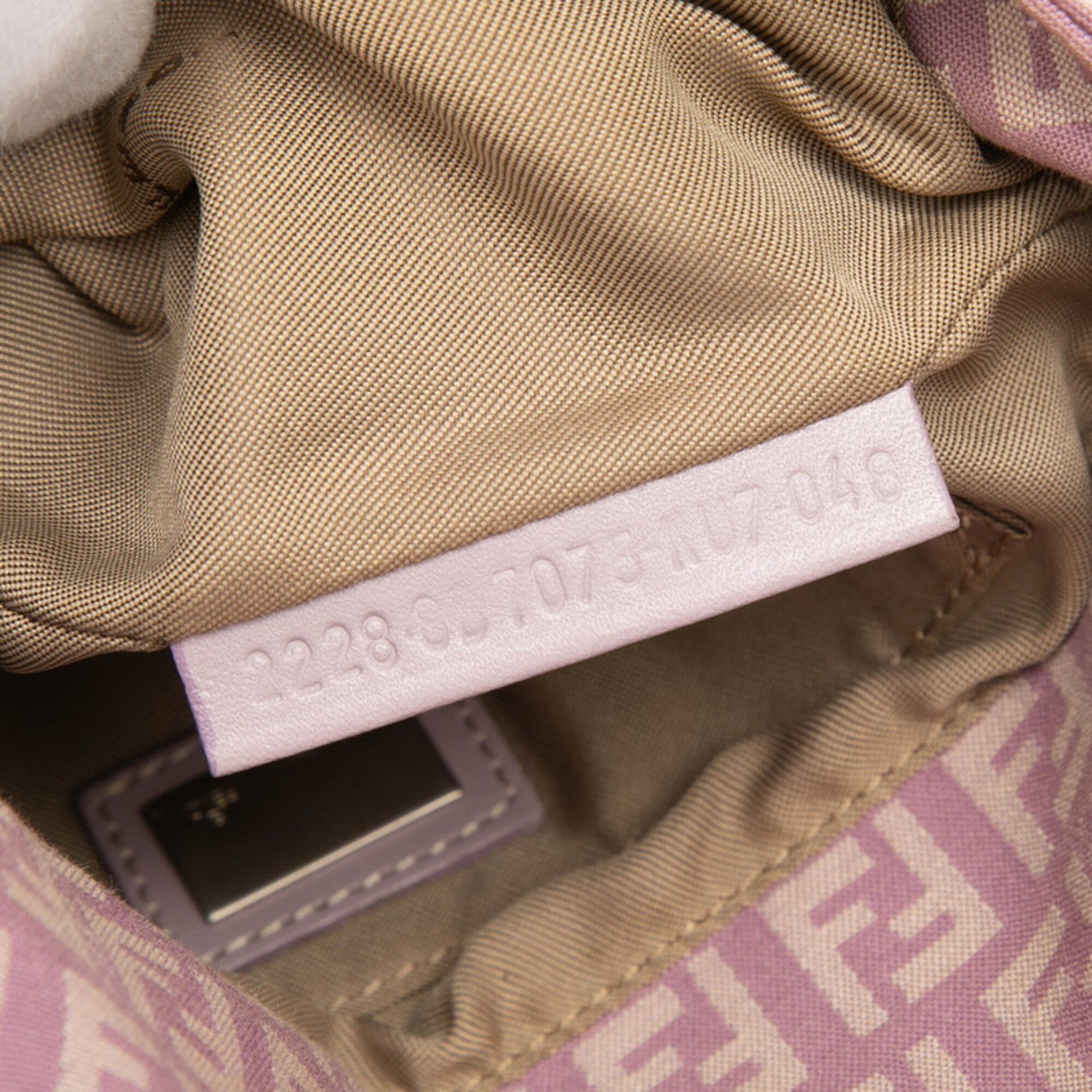 Fendi Light Purple Canvas Leather Shoulder Bag (Pre-Owned)