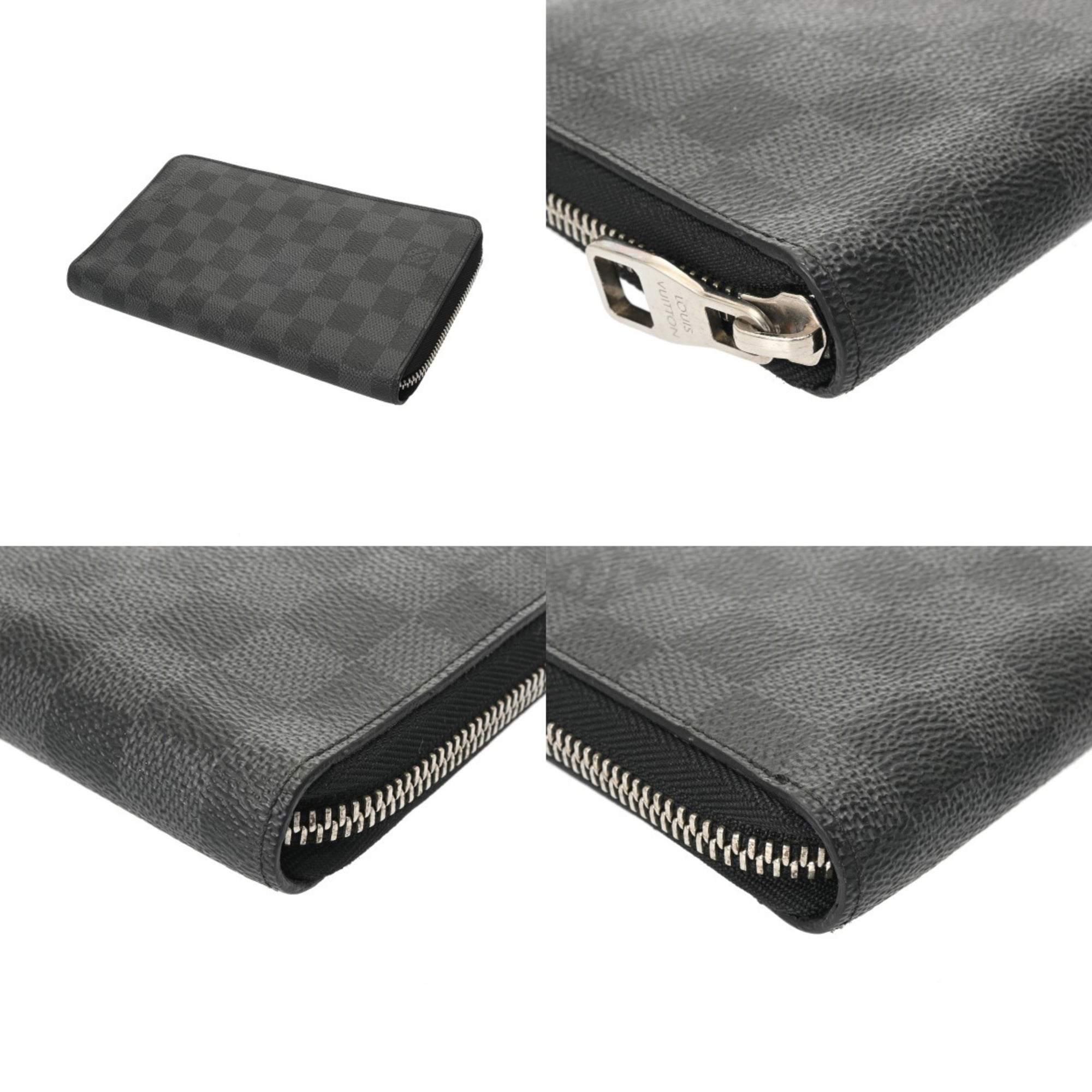 Louis Vuitton Damier Graphite Black Gray Damier Canvas Long Wallet (Bi-Fold) (Pre-Owned)