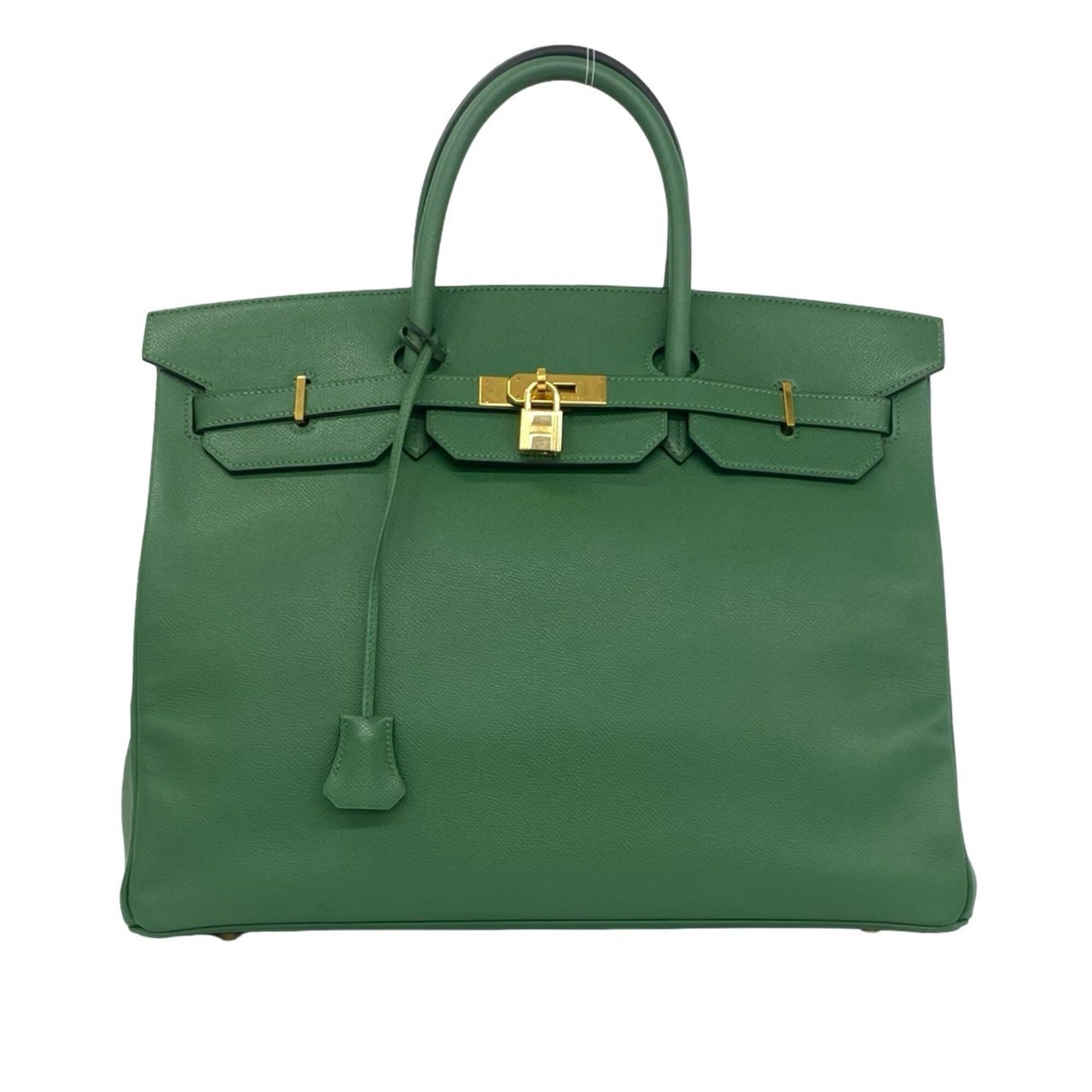 Hermes Green Courchevel Leather Handbag Tote Bag (Pre-Owned)