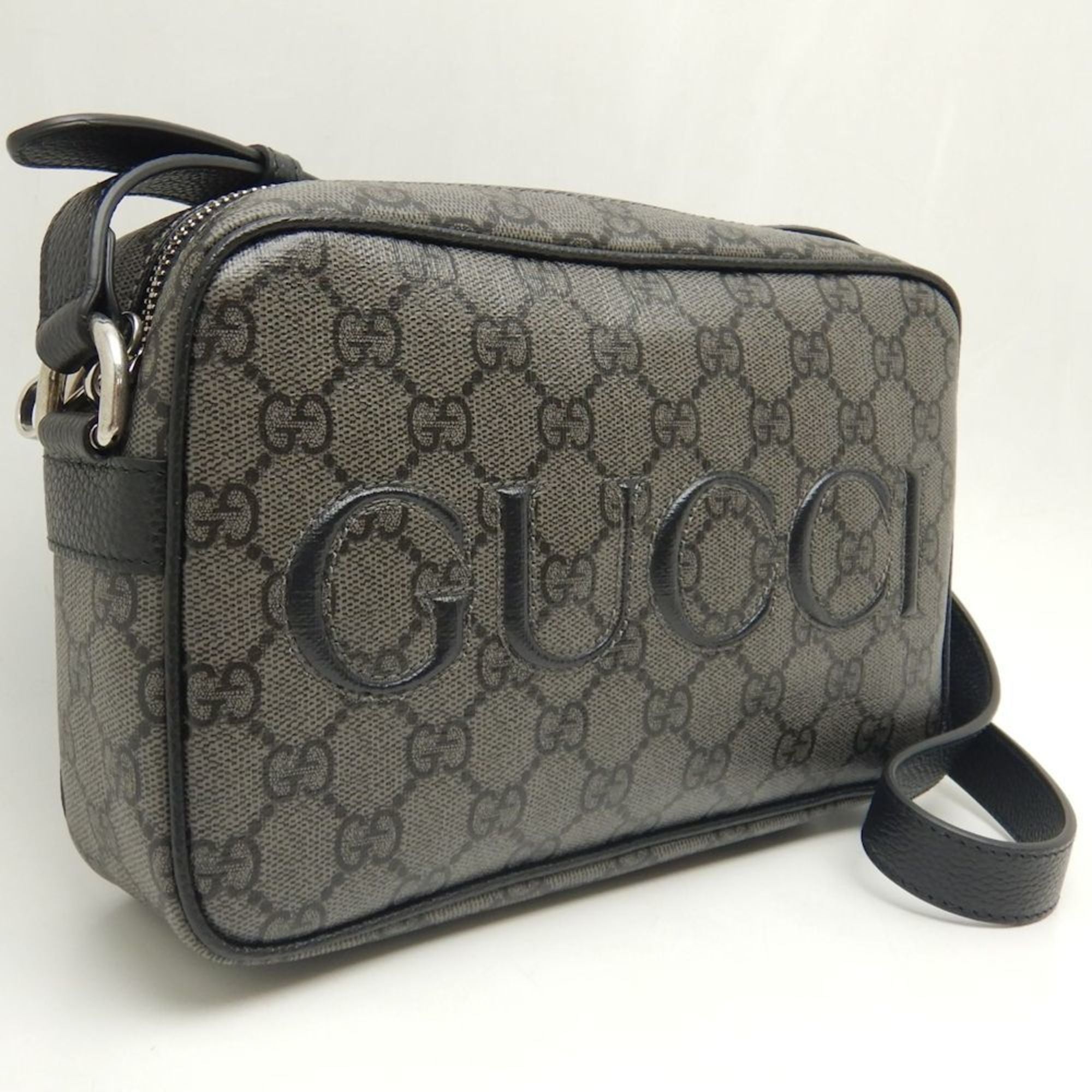 Gucci Black Gg Supreme Canvas Shoulder Bag (Pre-Owned)
