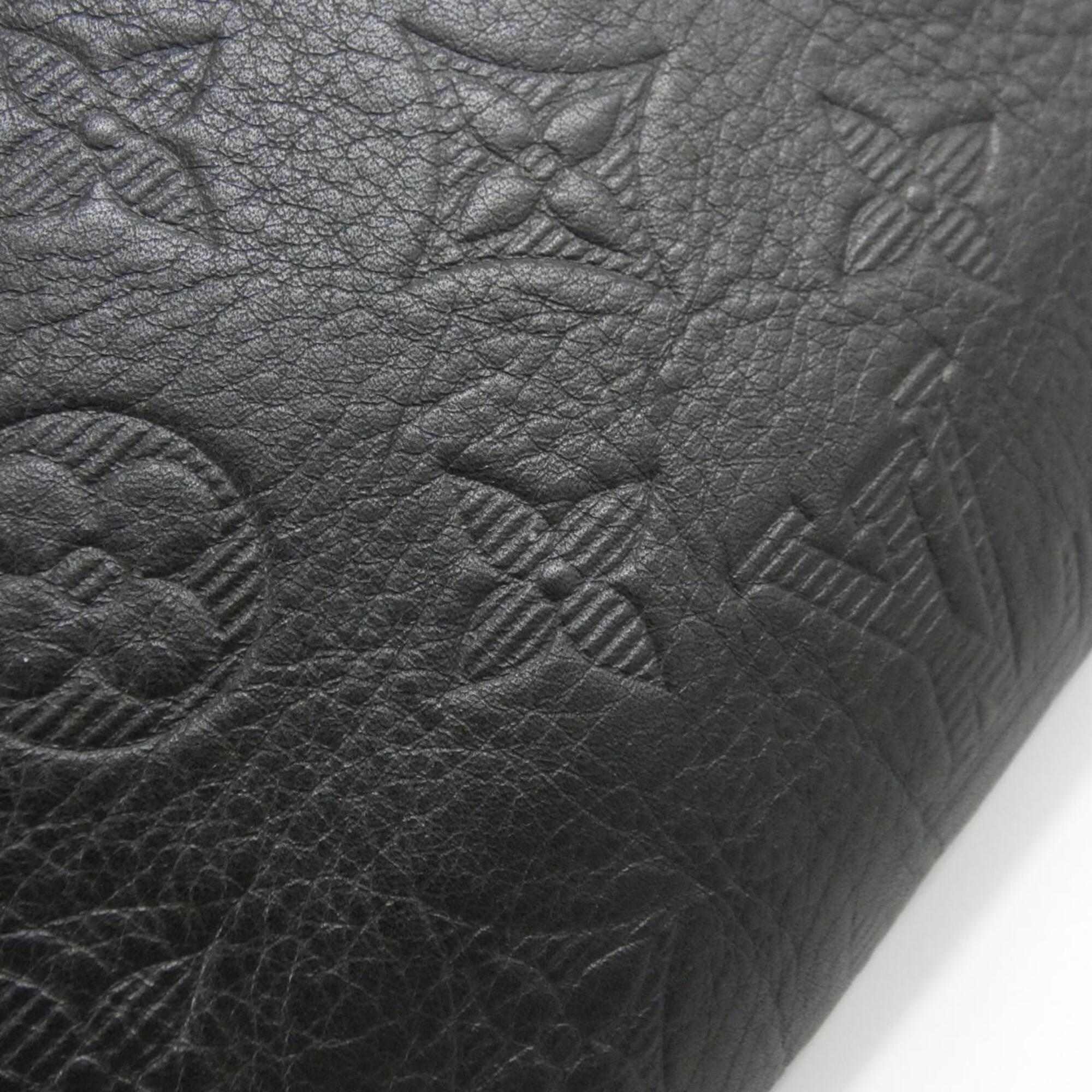 Louis Vuitton Black Leather Fanny Pack Shoulder Bag Sling Bag (Pre-Owned)