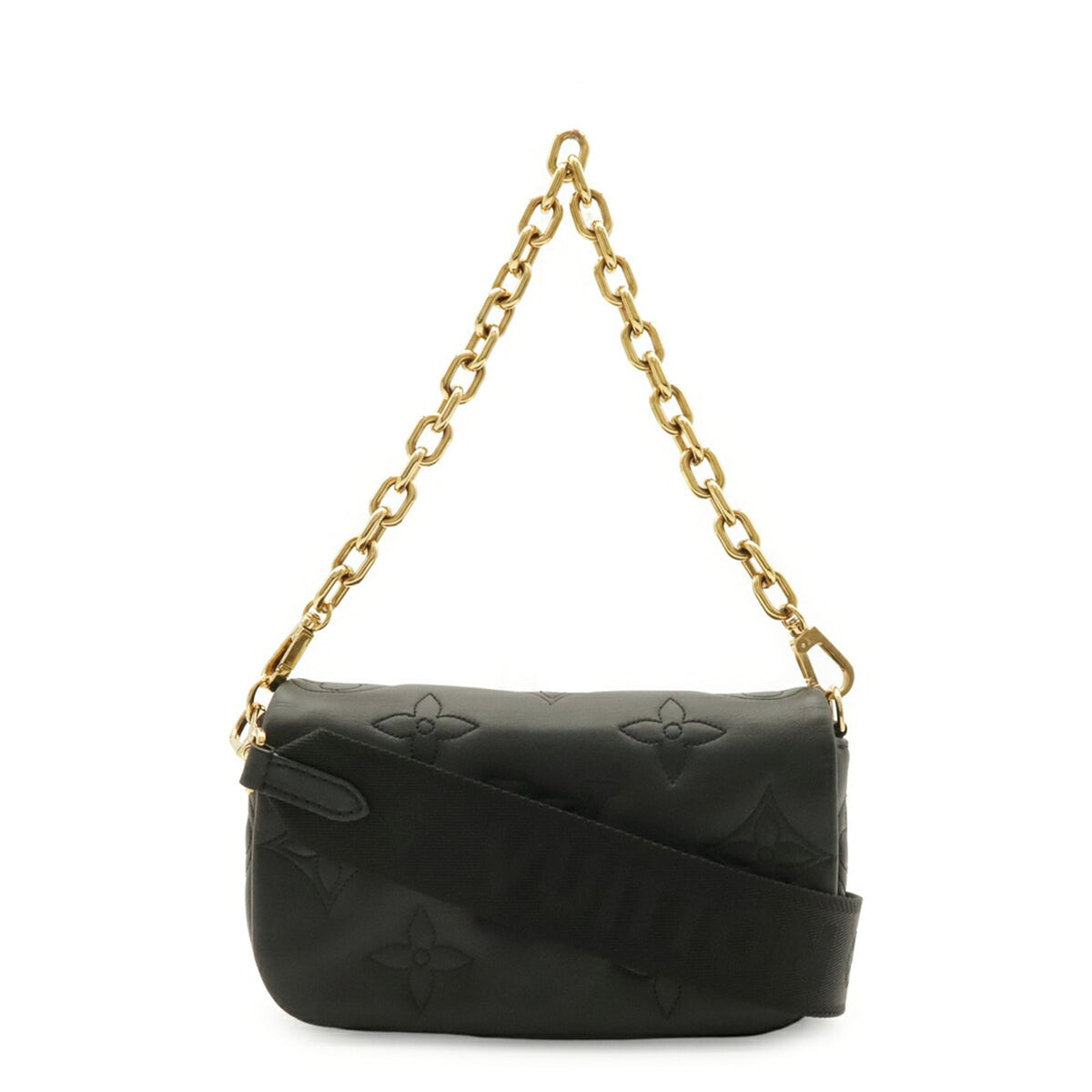 Louis Vuitton Noir Clutch Bag Shoulder Bag (Pre-Owned)