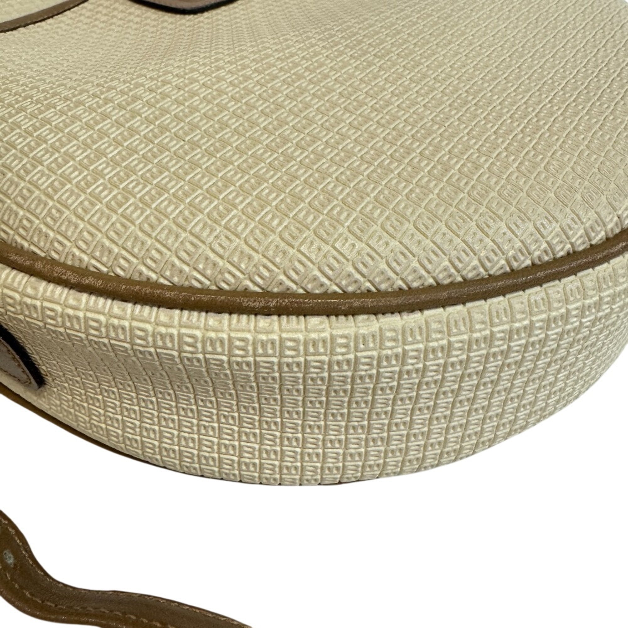 Bally Beige Brown Pvc Leather Shoulder Bag (Pre-Owned)