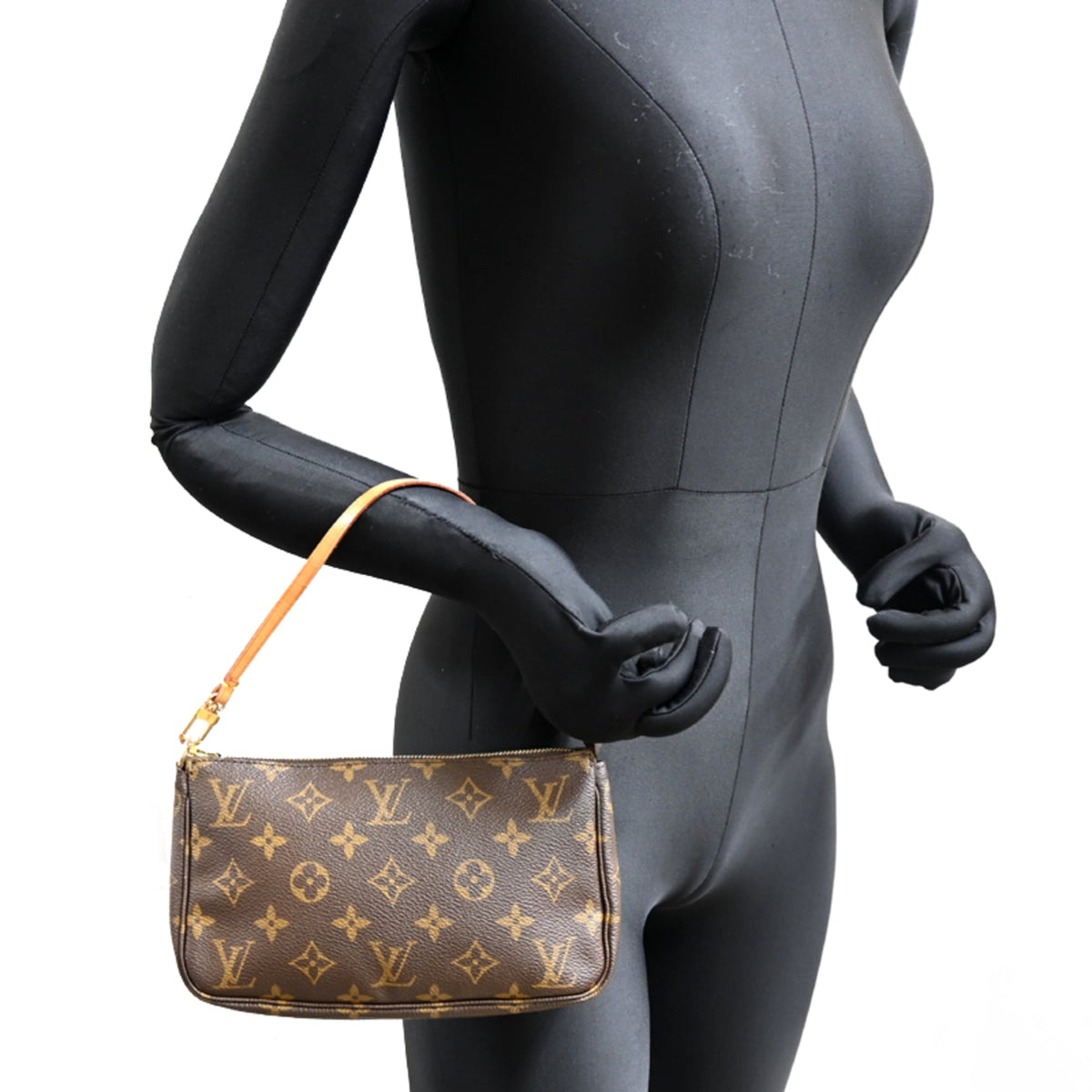 Louis Vuitton Brown Monogram Pochette Shoulder Bag (Pre-Owned)