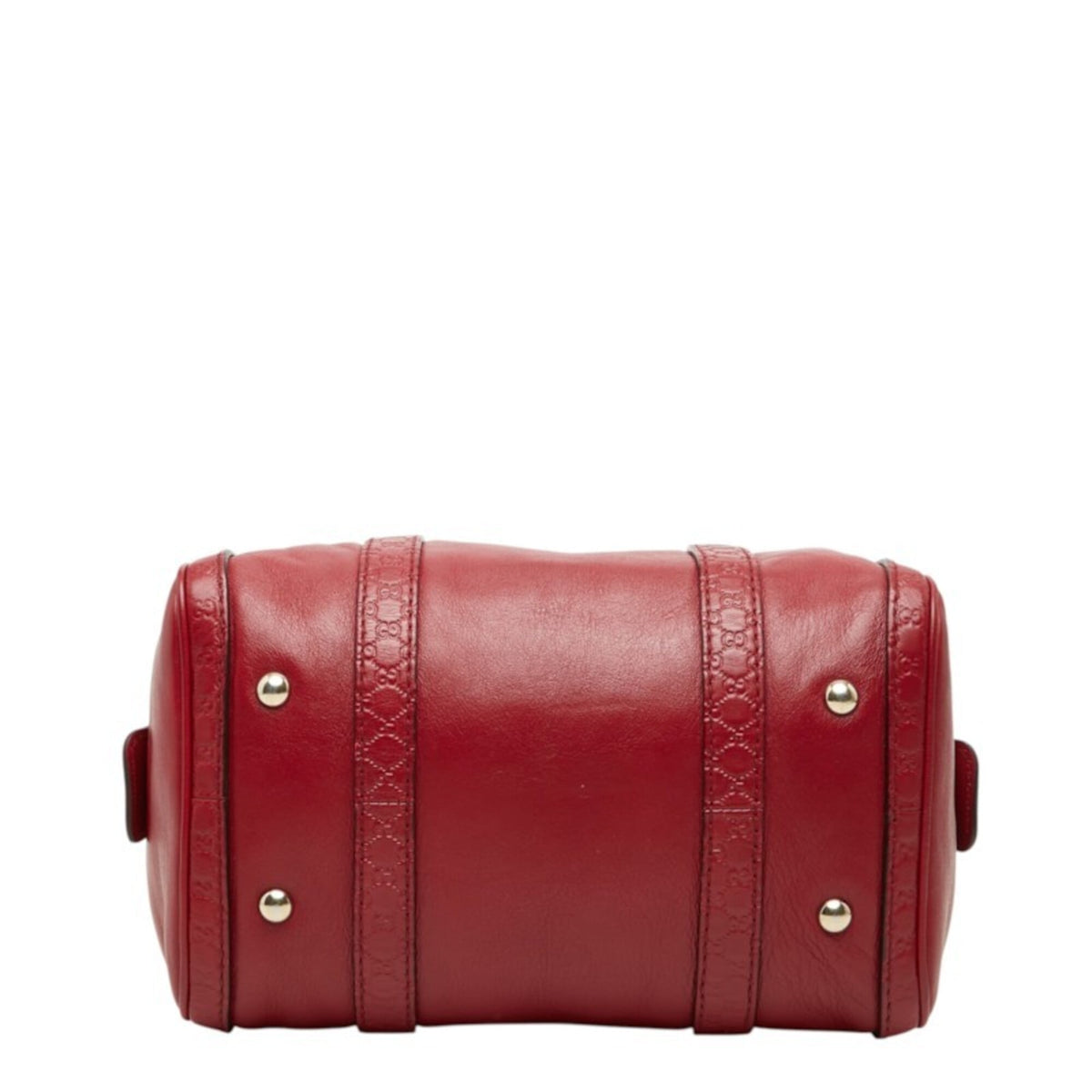 Gucci Red Color Leather Boston Bag (Pre-Owned)
