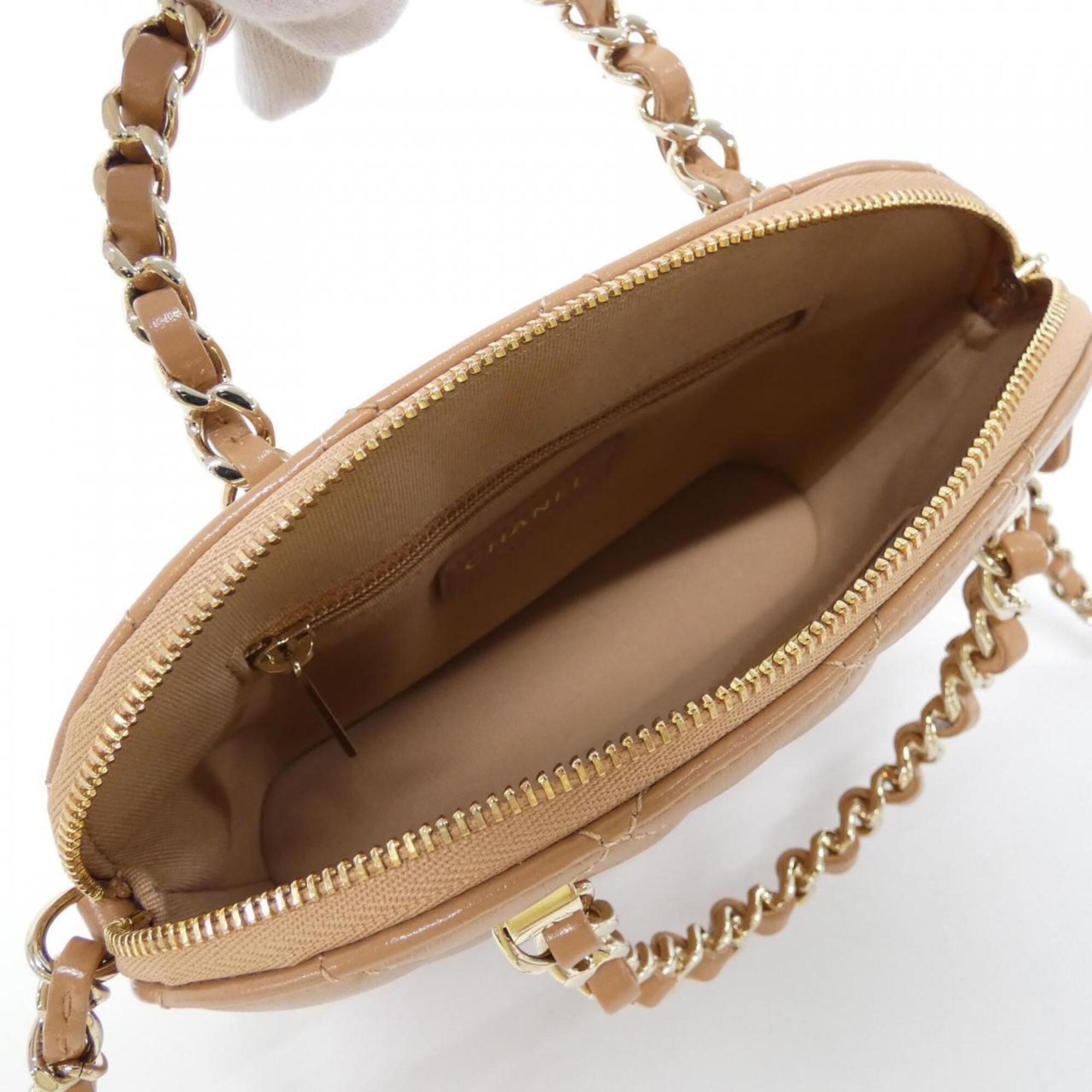 Chanel Beige Leather Handbag (Pre-Owned)