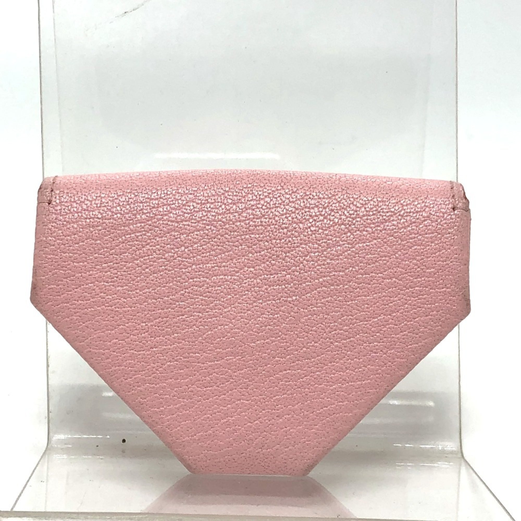 Hermes Le 24 Pink Chevre Leather Coin Purse/Coin Case (Pre-Owned)