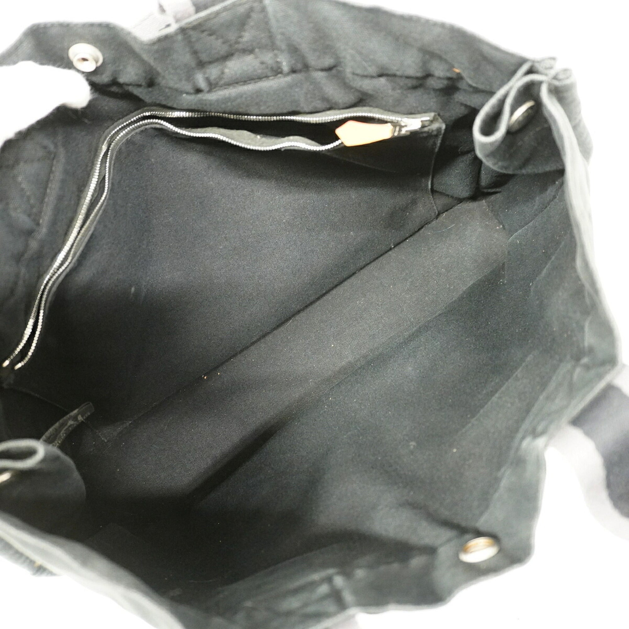 Hermes Black Canvas Tote Bag (Pre-Owned)