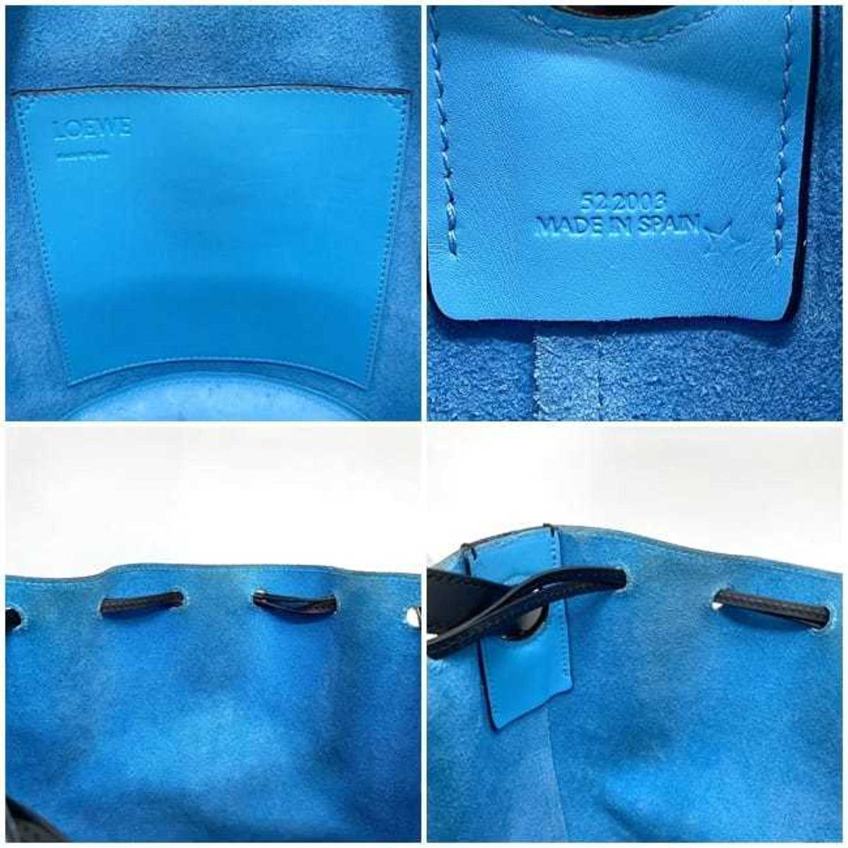 Loewe Black Light Blue Leather Shoulder Bag (Pre-Owned)