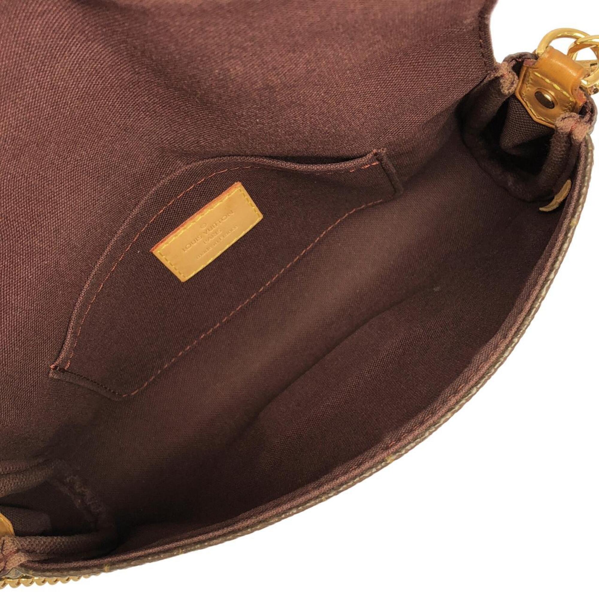 Louis Vuitton Marron Monogram Coated Canvas Shoulder Bag (Pre-Owned)
