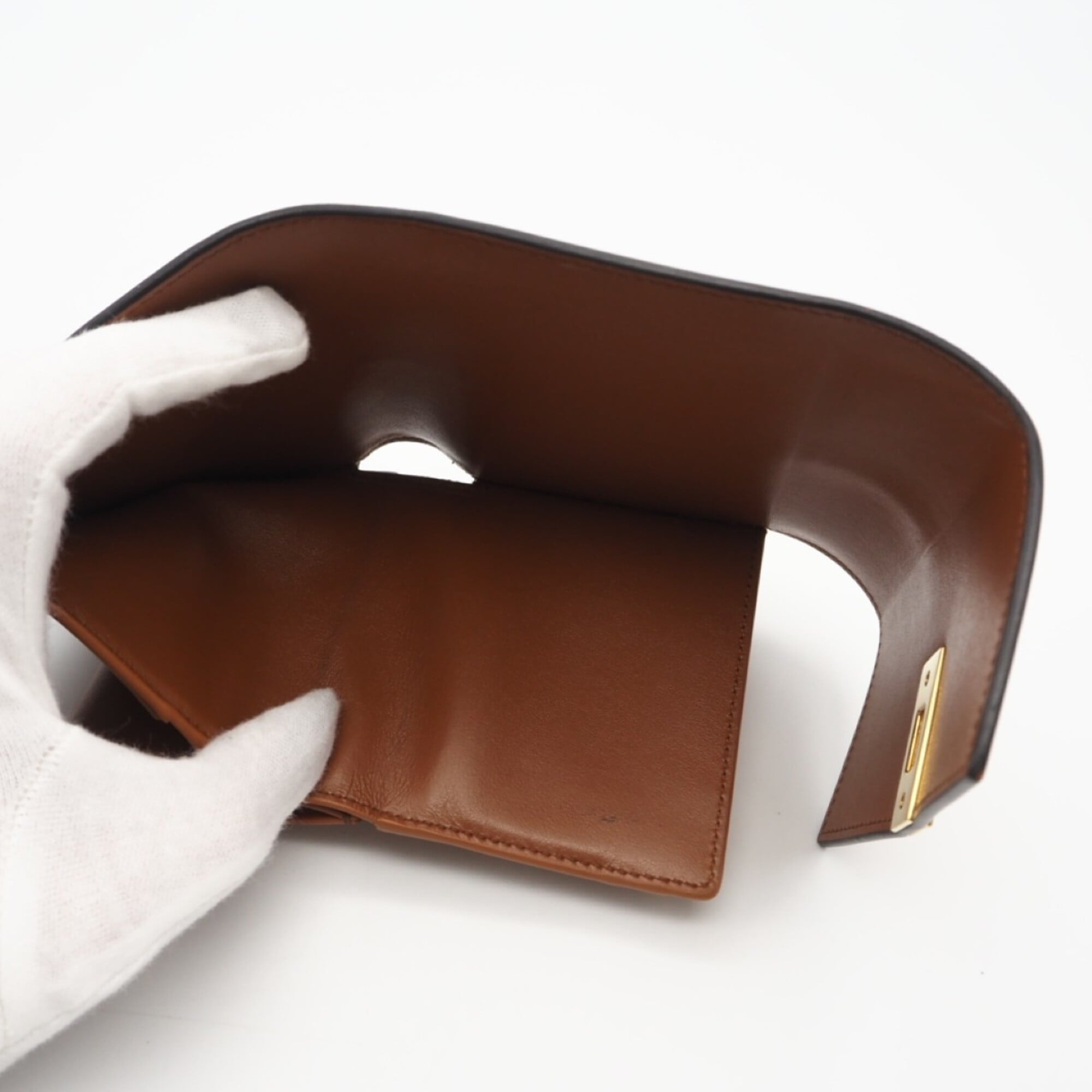Celine Brown Leather Wallet (Tri-Fold) (Pre-Owned)