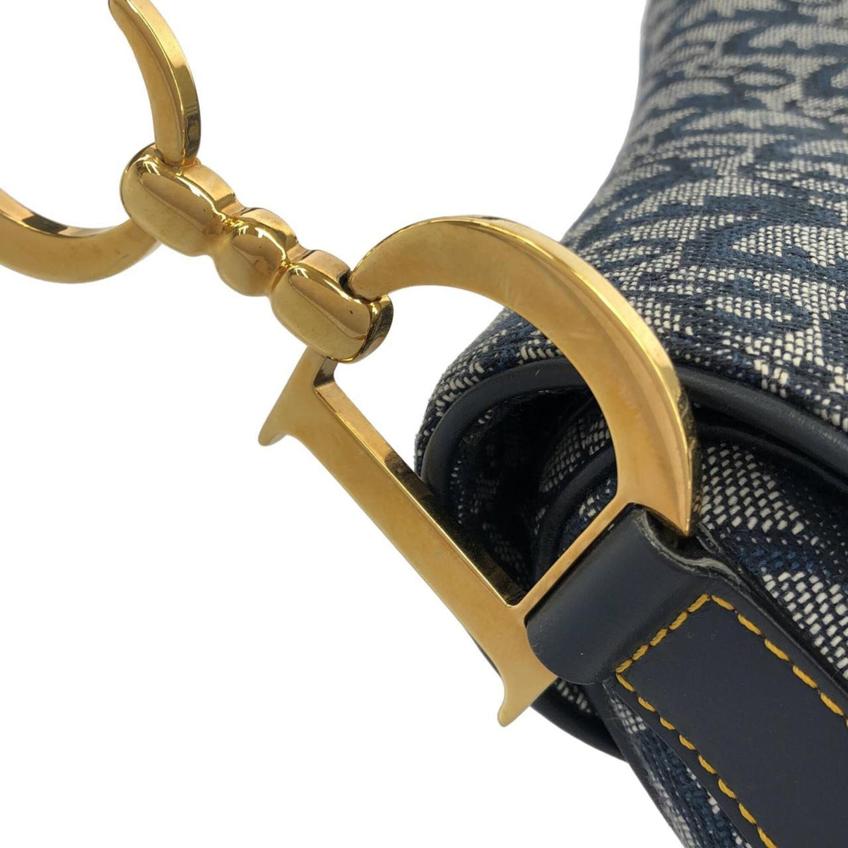 Christian Dior Blue Canvas Saddle Bag (Pre-Owned)