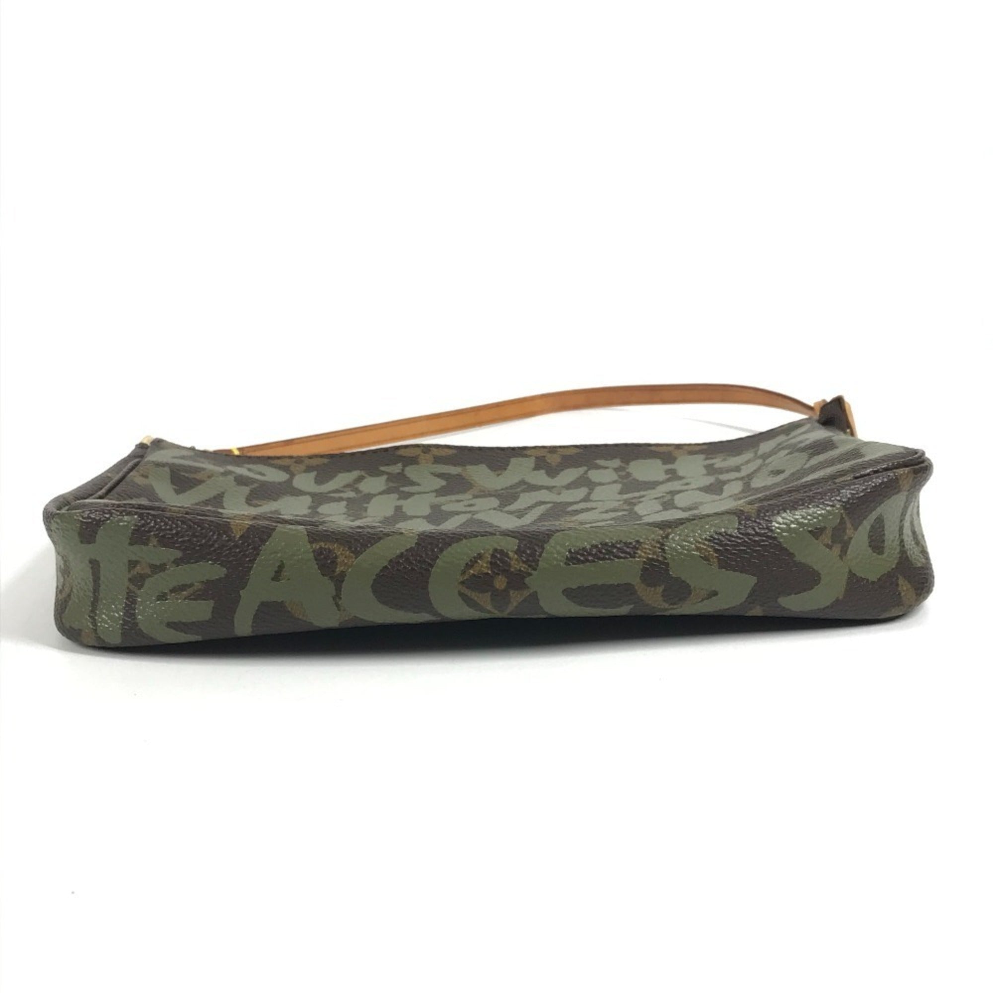 Louis Vuitton Brown Khaki Monogram Graffiti Handbag Pochette Pouch Shoulder Bag (Pre-Owned)
