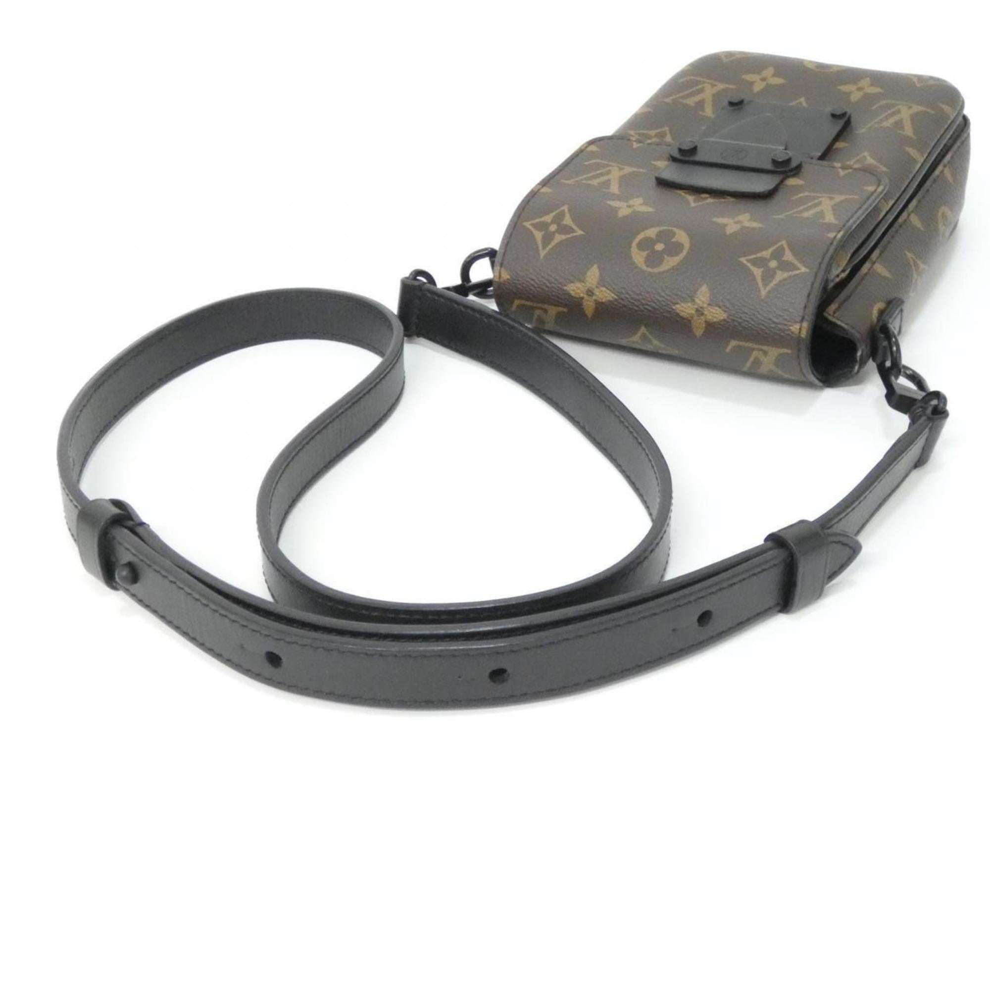 Louis Vuitton Black Marron Coated Canvas Shoulder Bag (Pre-Owned)