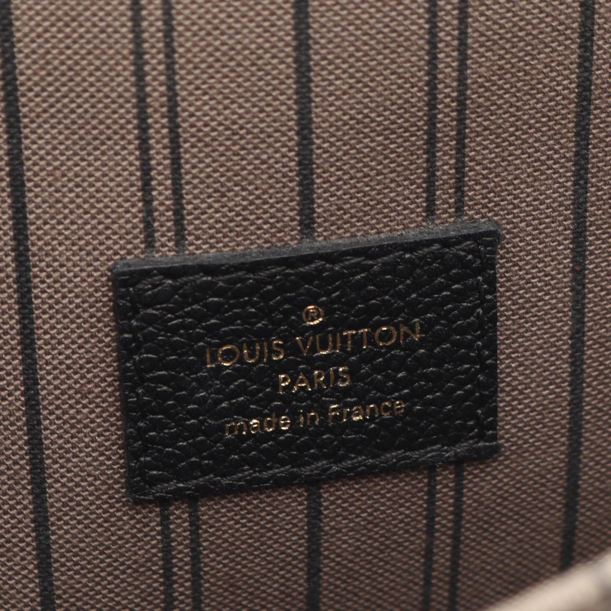Louis Vuitton Black Leather Handbag Pochette (Pre-Owned)