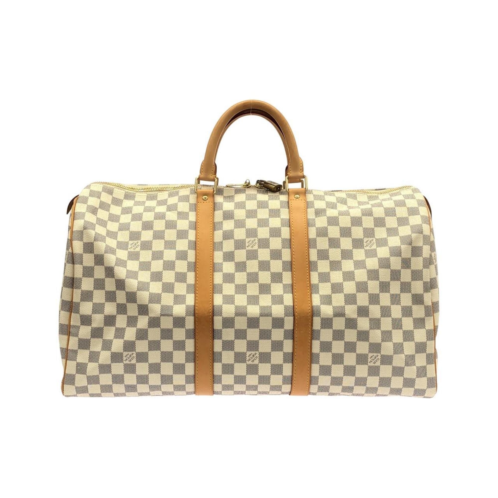 Louis Vuitton Azur Coated Canvas Boston Bag (Pre-Owned)