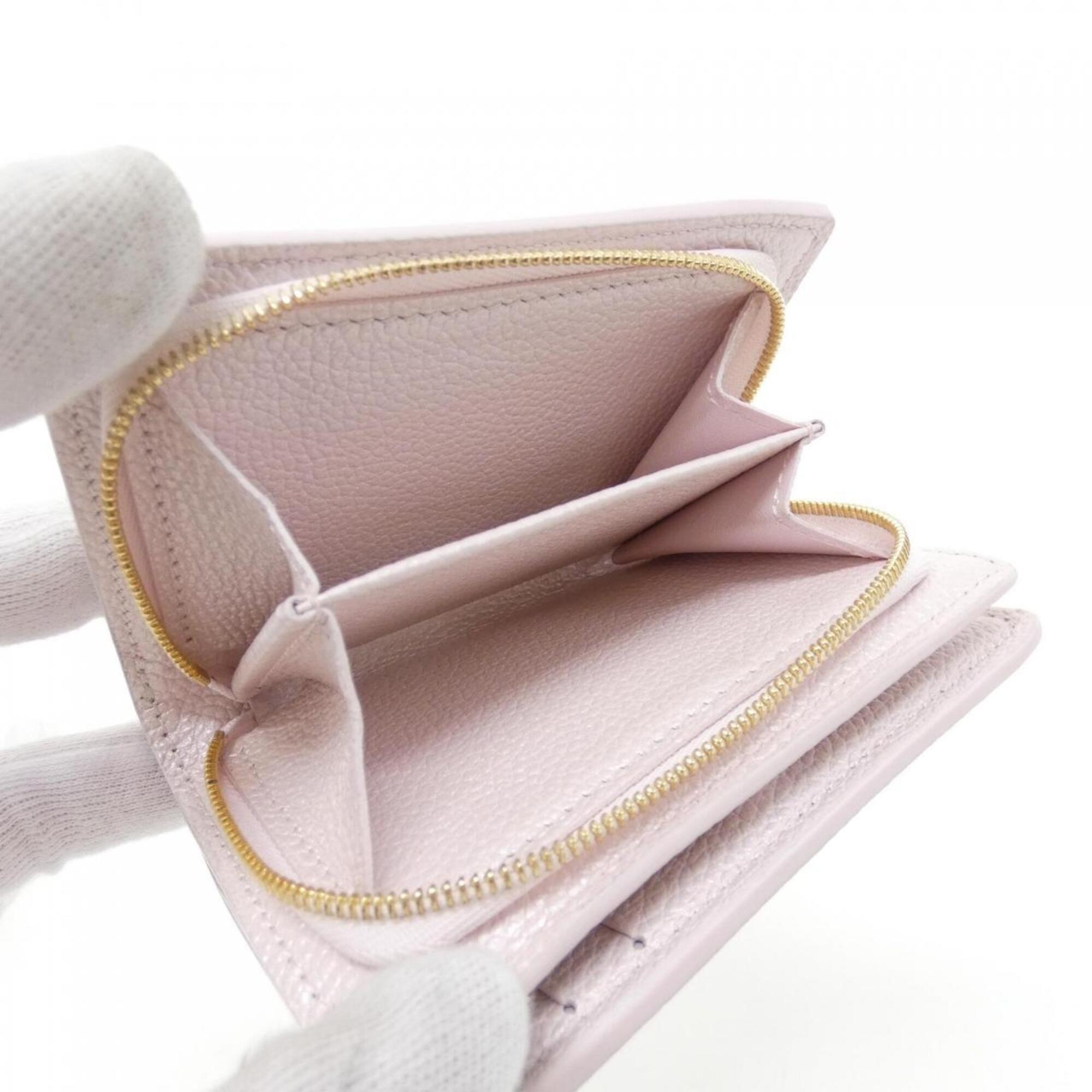 Louis Vuitton Pink Leather Wallet (Bi-Fold) (Pre-Owned)