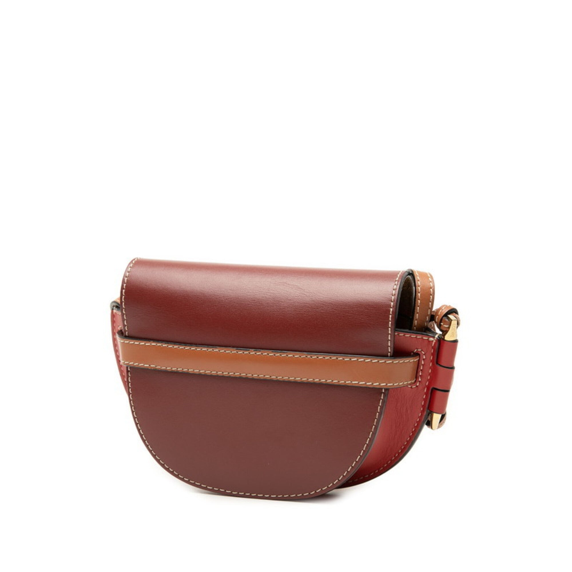 Loewe Brown Red Color Leather Shoulder Bag (Pre-Owned)