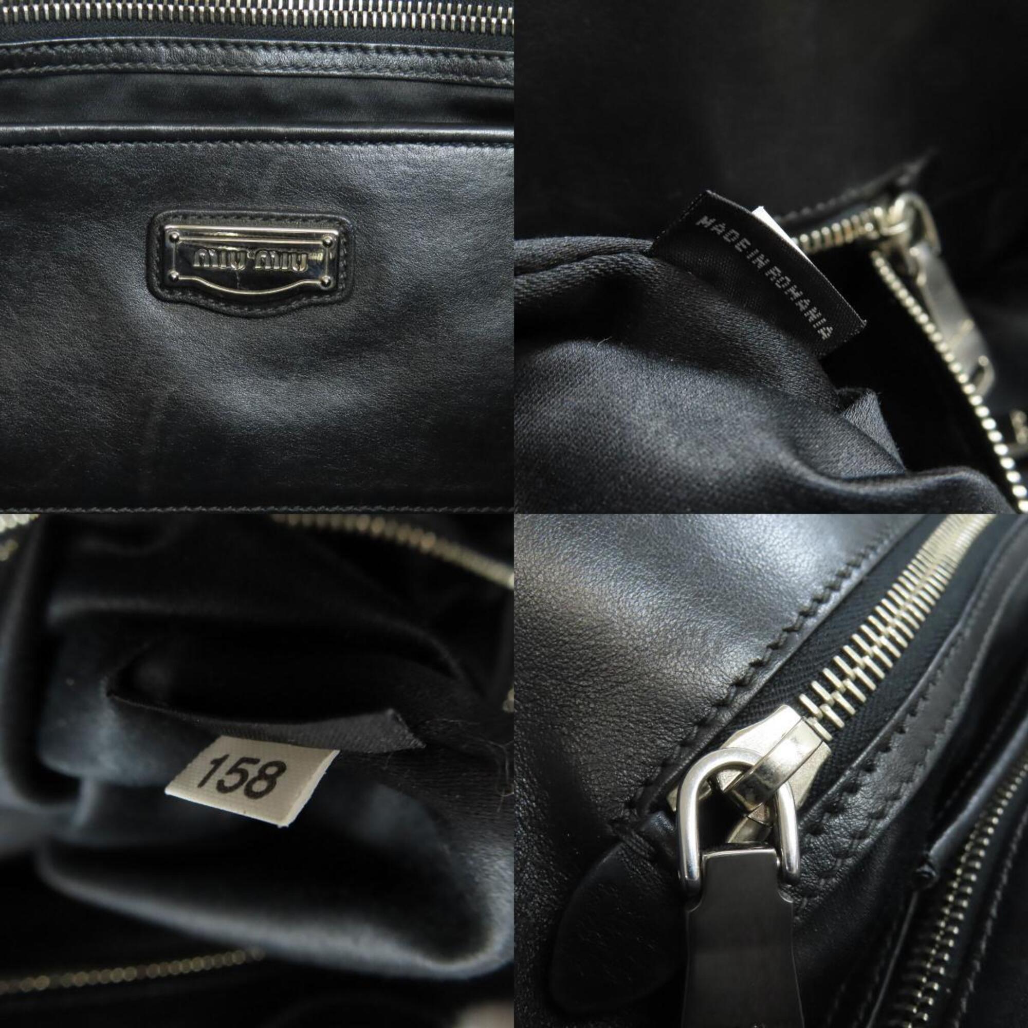 Miu Miu Black Leather Tote Bag (Pre-Owned)