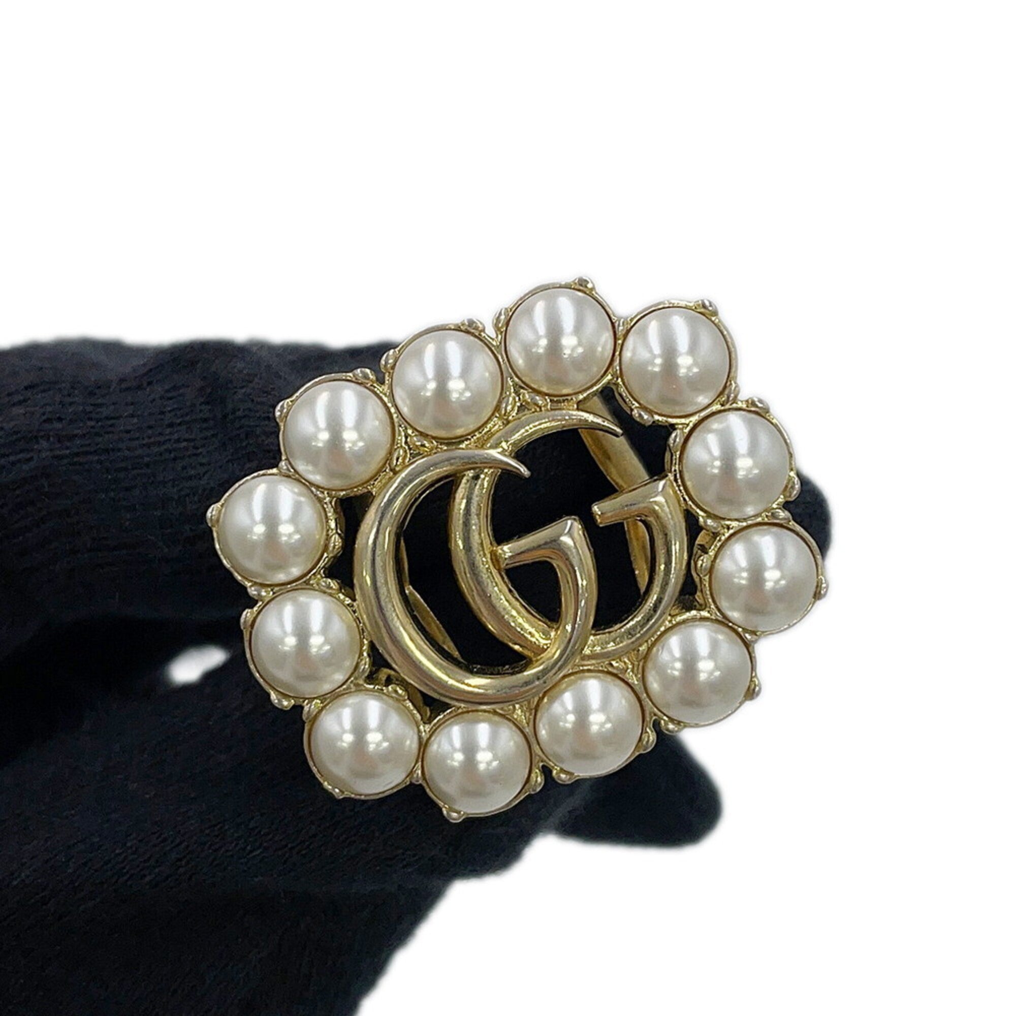 Gucci Champagne Gold Gold Plating Band Ring (Pre-Owned)